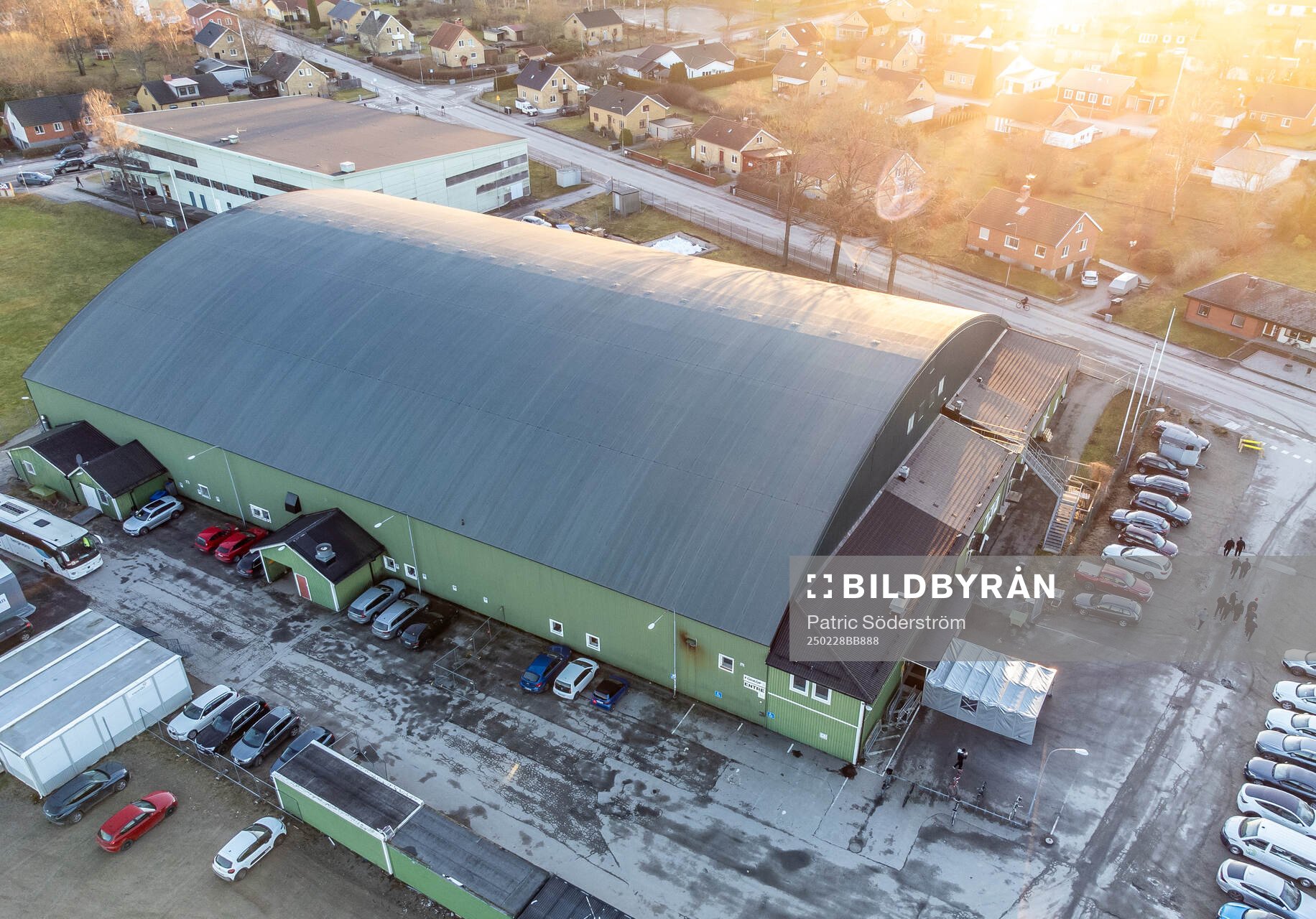 Exteriör vy över Dackehallen