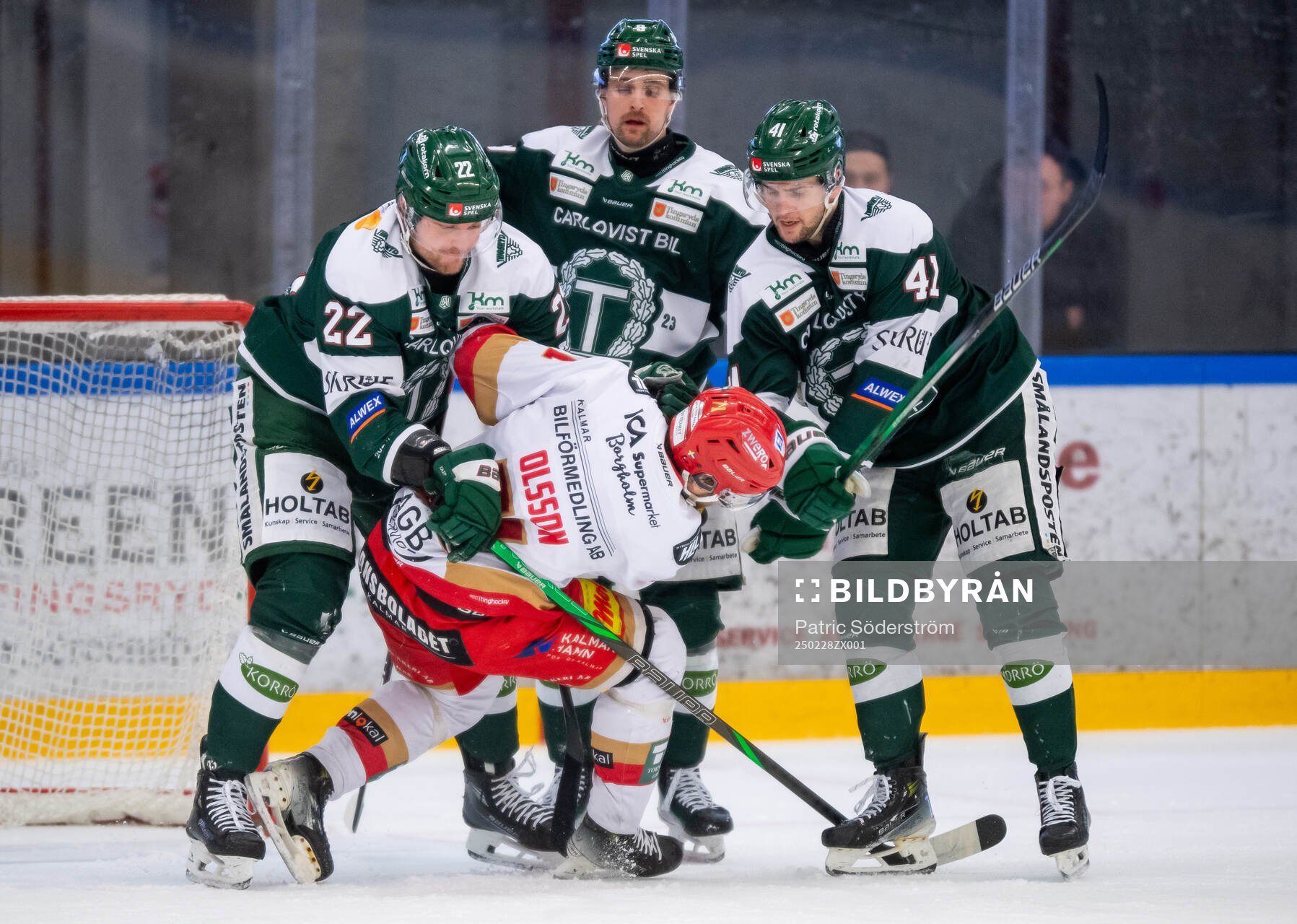 Tingsryds Oliver Bohm och Melker Eriksson mot Kalmars