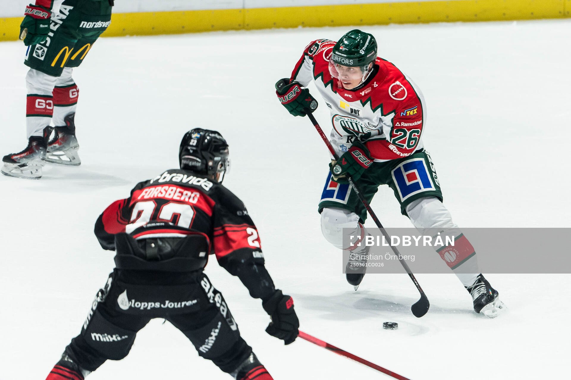 Frölundas Isac Heens och Malmö Redhawks Christoffer