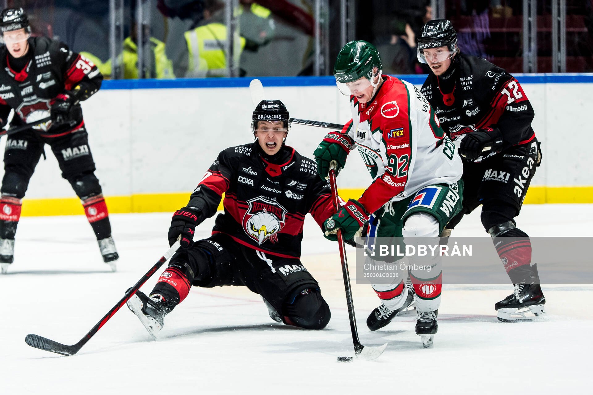 Frölundas Filip Cederqvist, Malmö Redhawks William von