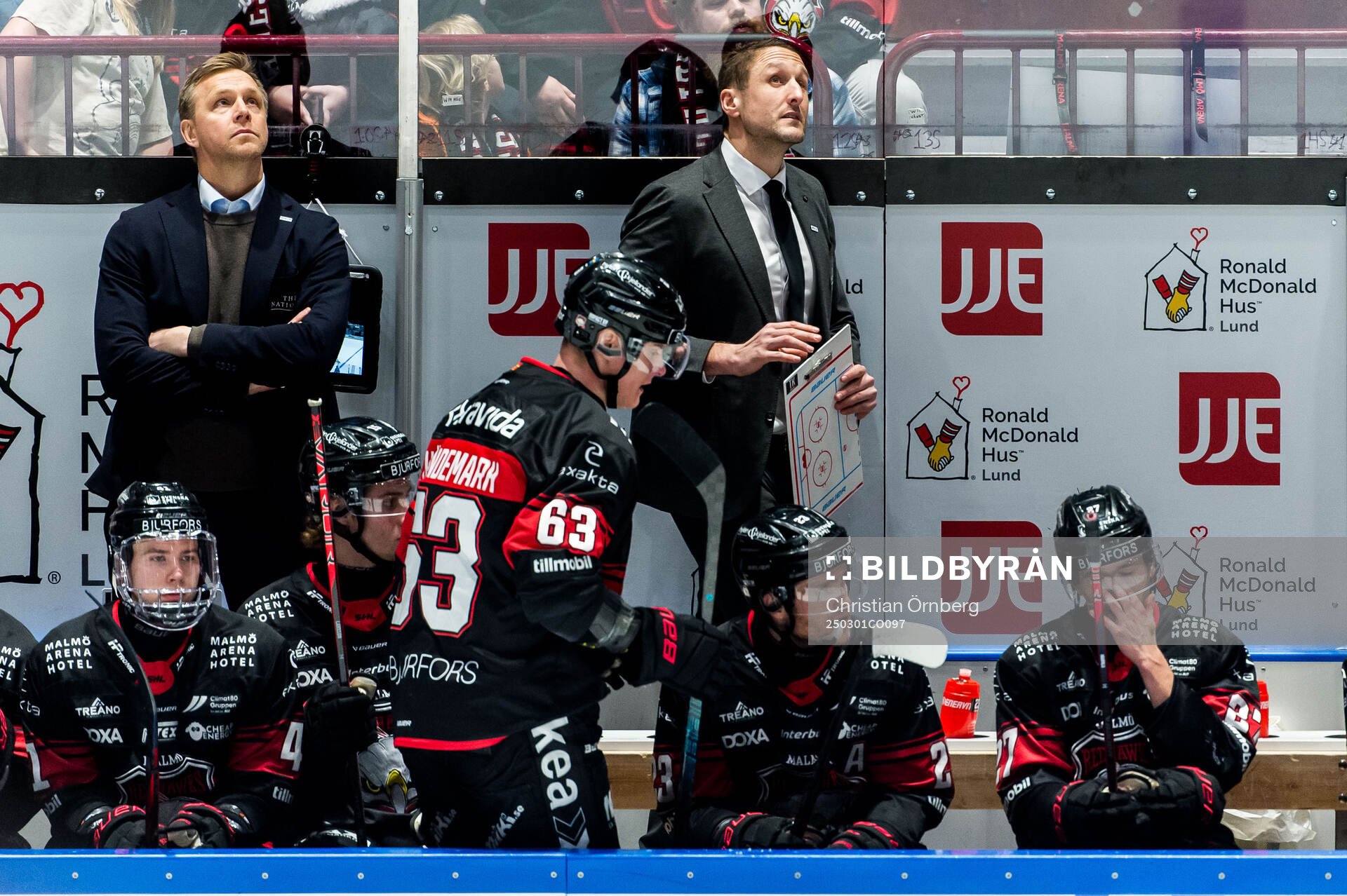 Malmö Redhawks assisterande tränare Bert Robertsson och