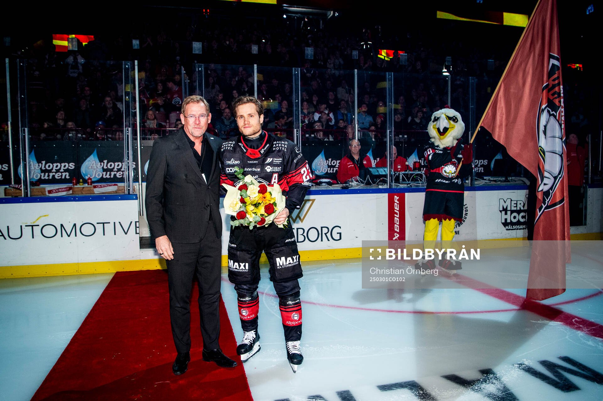 Christoffer Forsberg hyllades som Malmö Redhawks meste