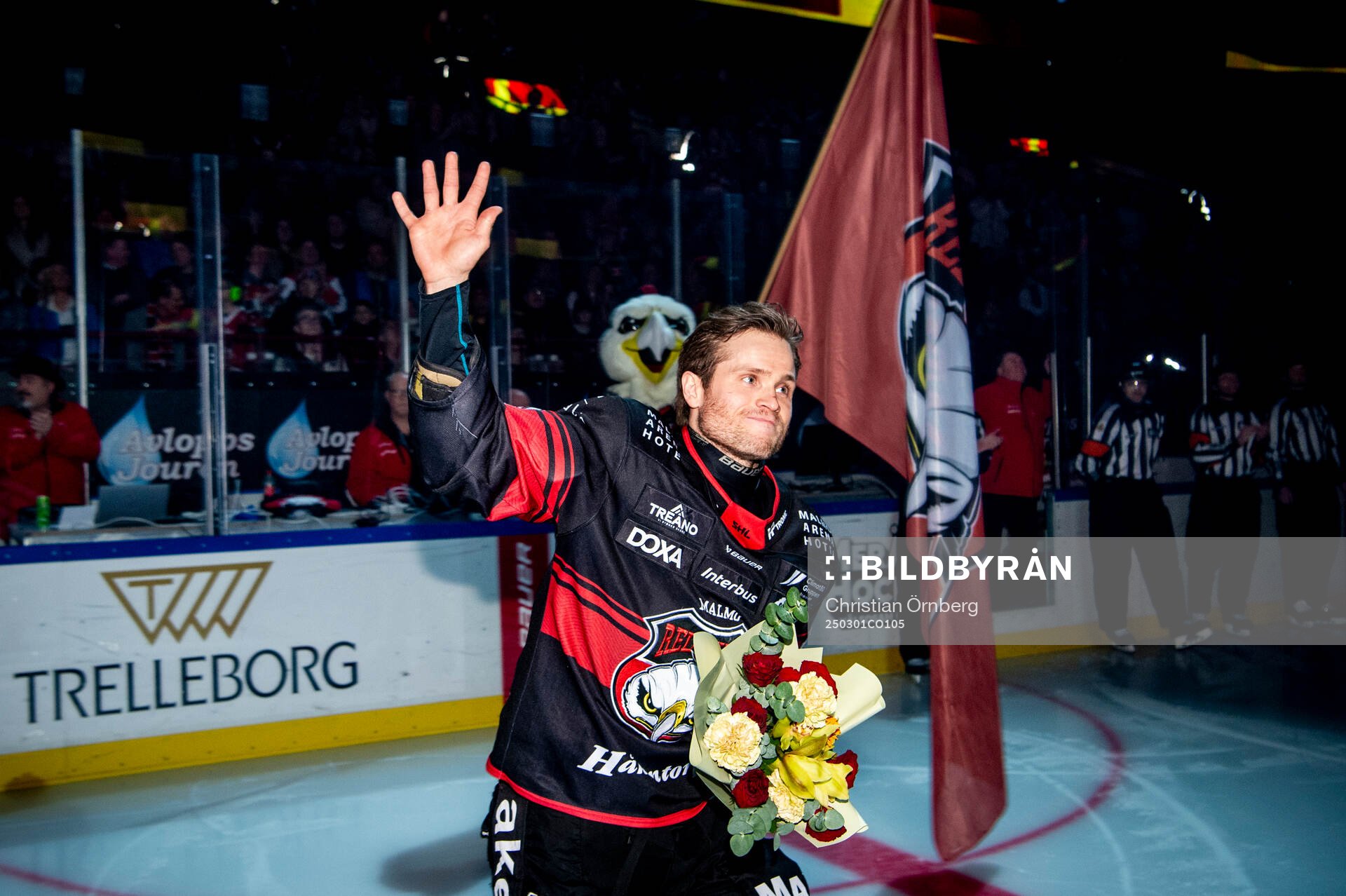 Christoffer Forsberg hyllades som Malmö Redhawks meste
