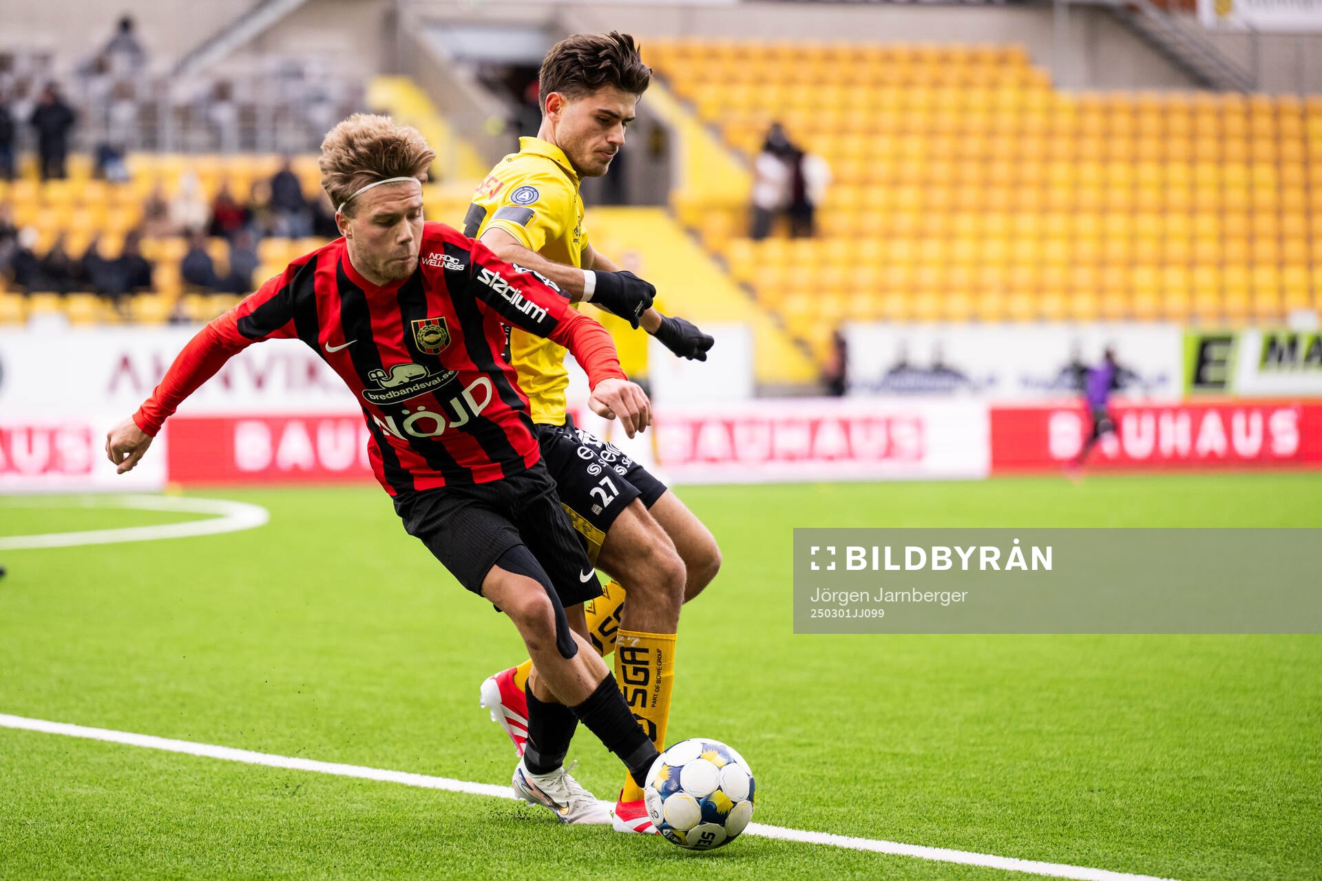 Brommapojkarnas Wilmer Odefalk och Elfsborgs Besfort Zeneli