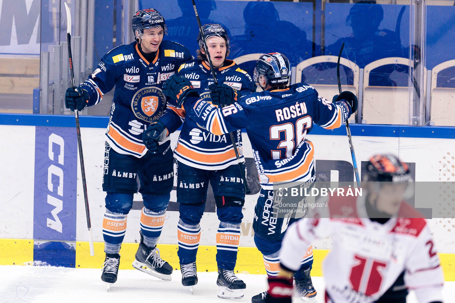 Växjös Keegan Lowe, Karl Henriksson och Elias Rosén