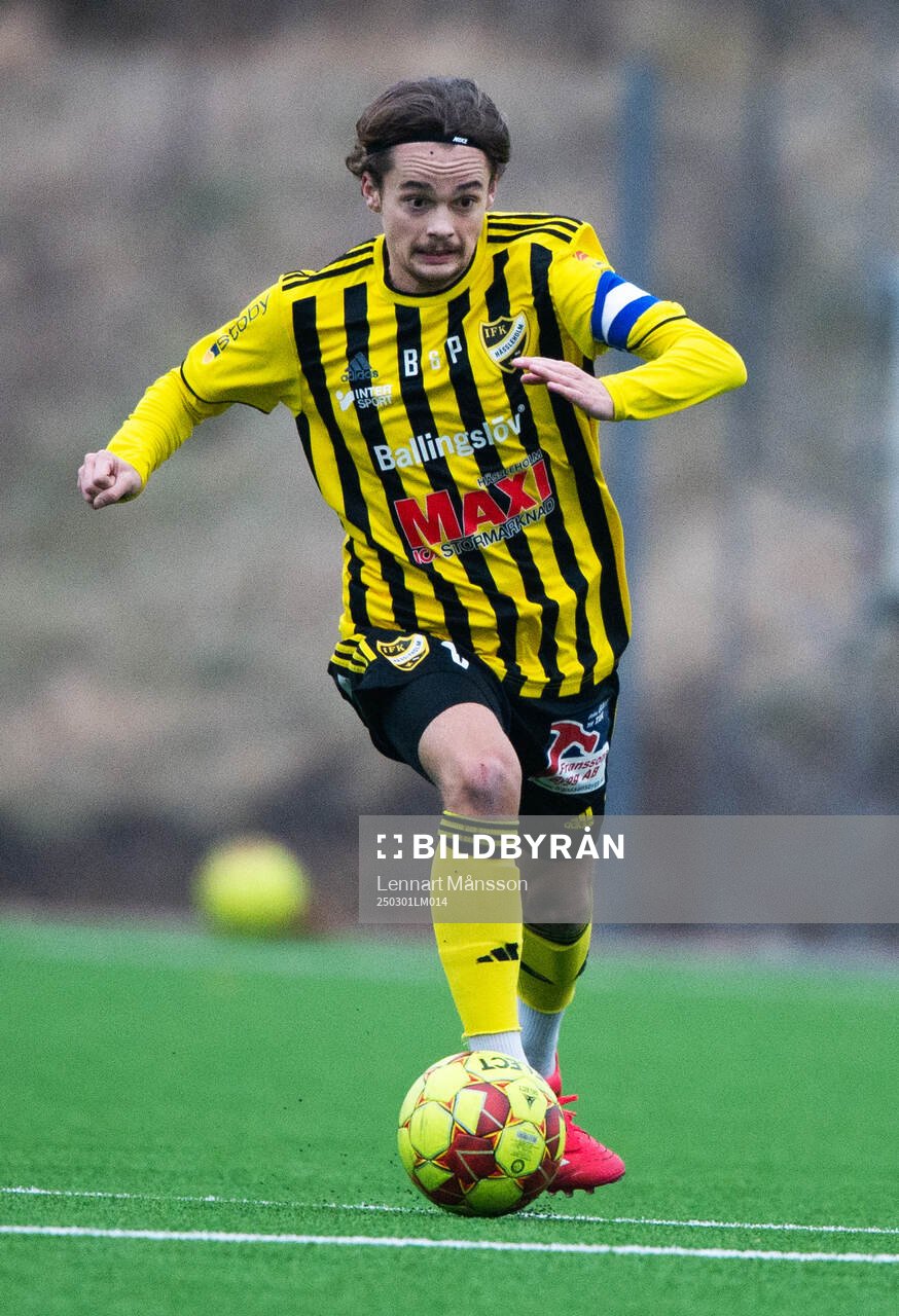 IFK Hässleholms Gustaf Winroth i träningsmatchen mellan