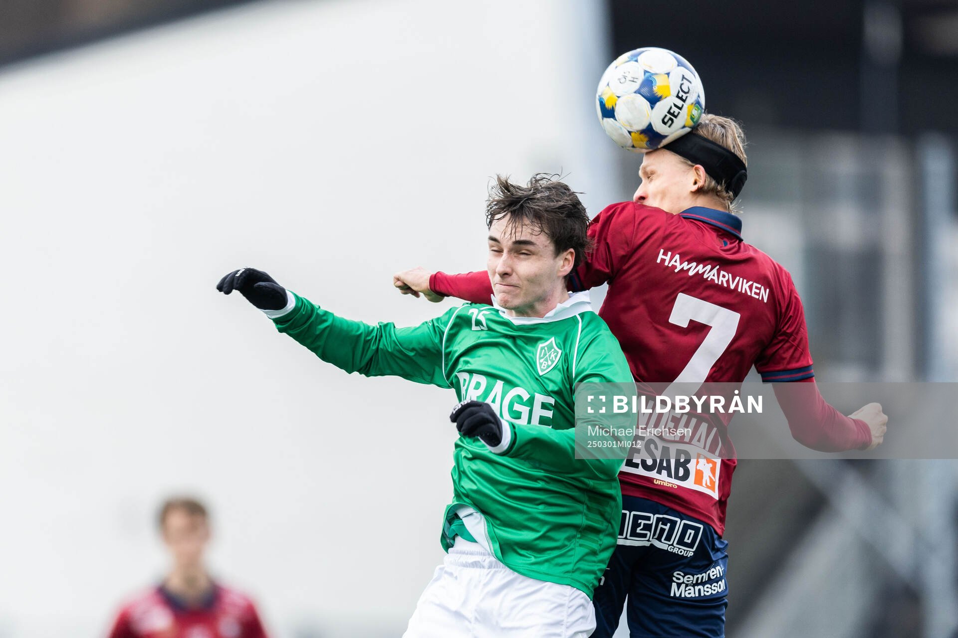Brages Jonah Almquist och Örgrytes Charlie Vindehall under fotbollsmatchen i Svenska Cupen mellan Örgryte och Brage den 1 mars 2025 i Göteborg.