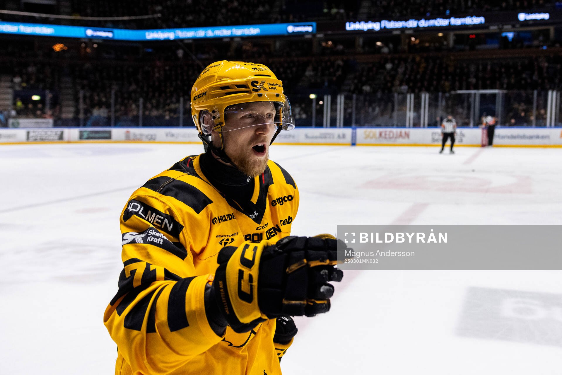 Skellefteås Jonathan Davidsson jublar