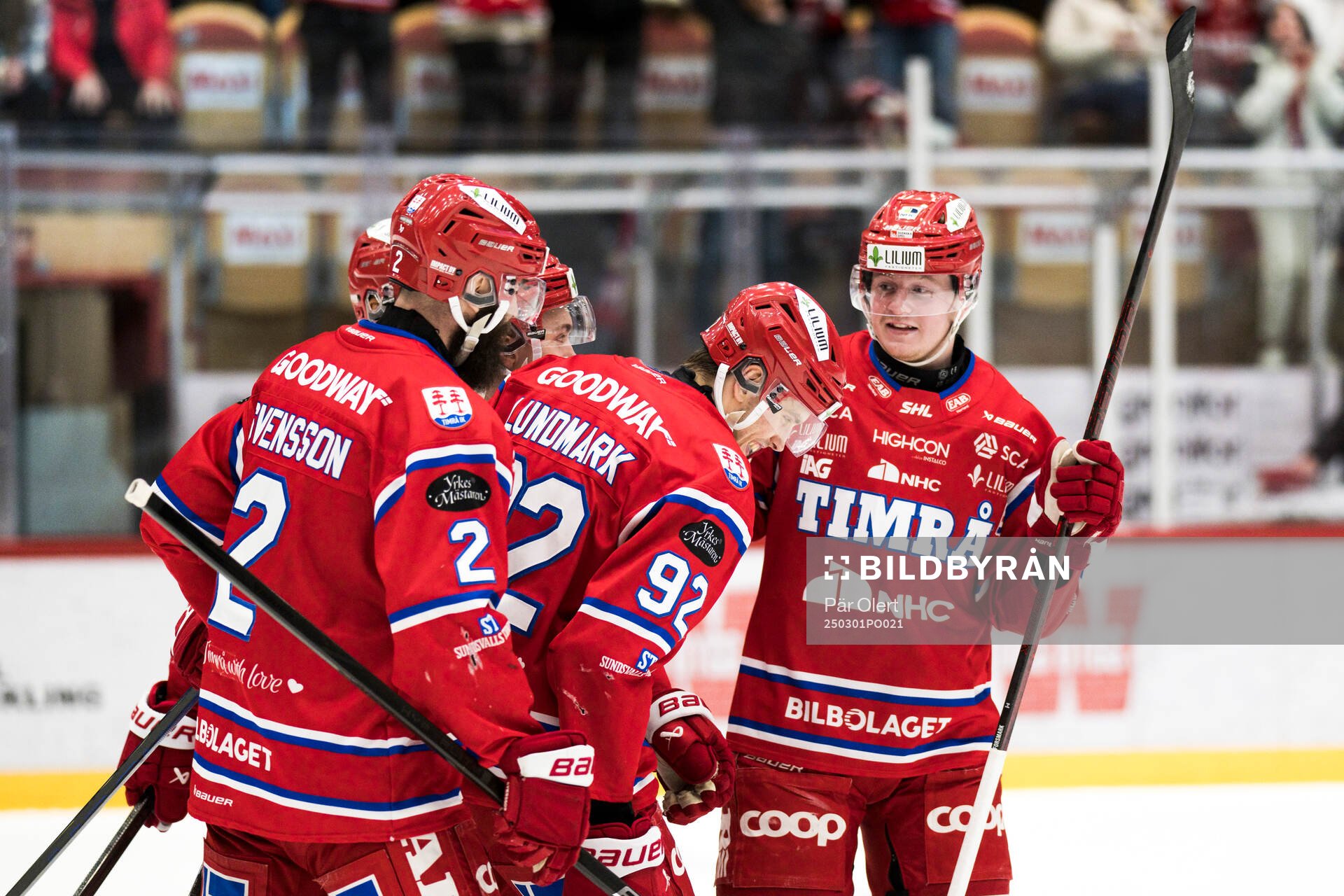 Timrås Anton Lundmark jublar