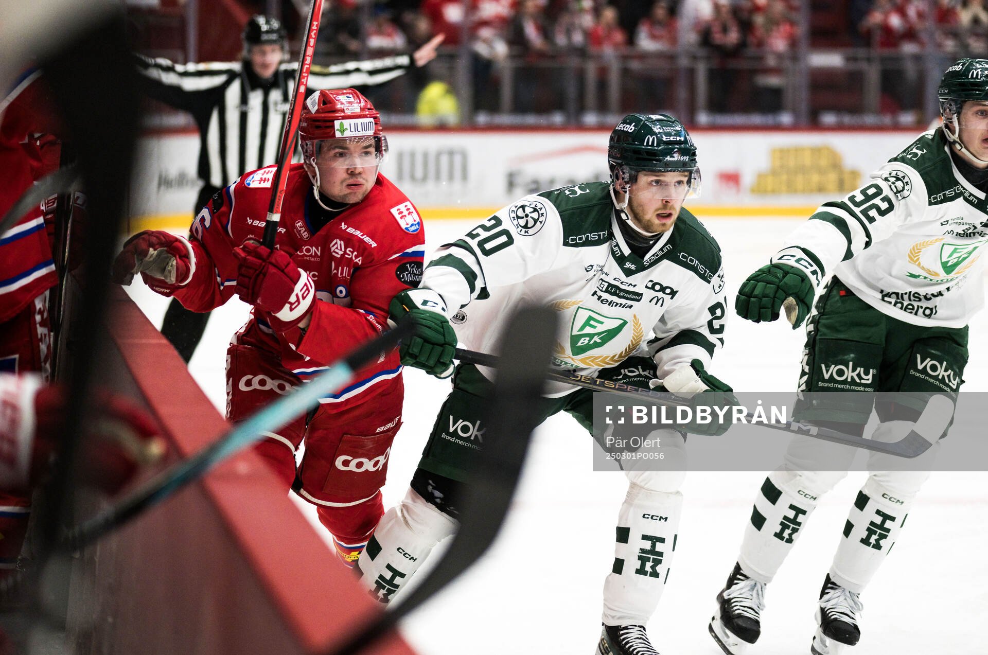 Färjestads Marcus Westfält och Timrås Lukas Pilö