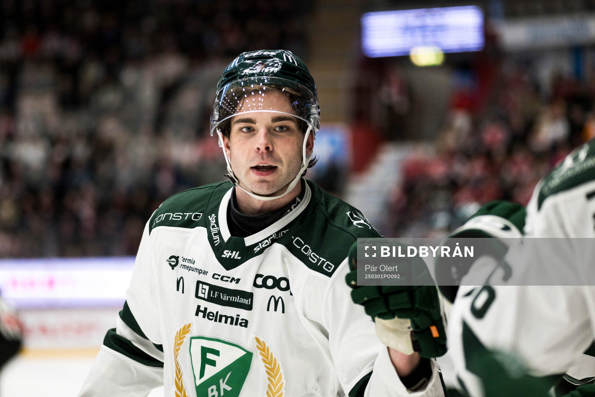 Färjestads Viktor Lodin jublar