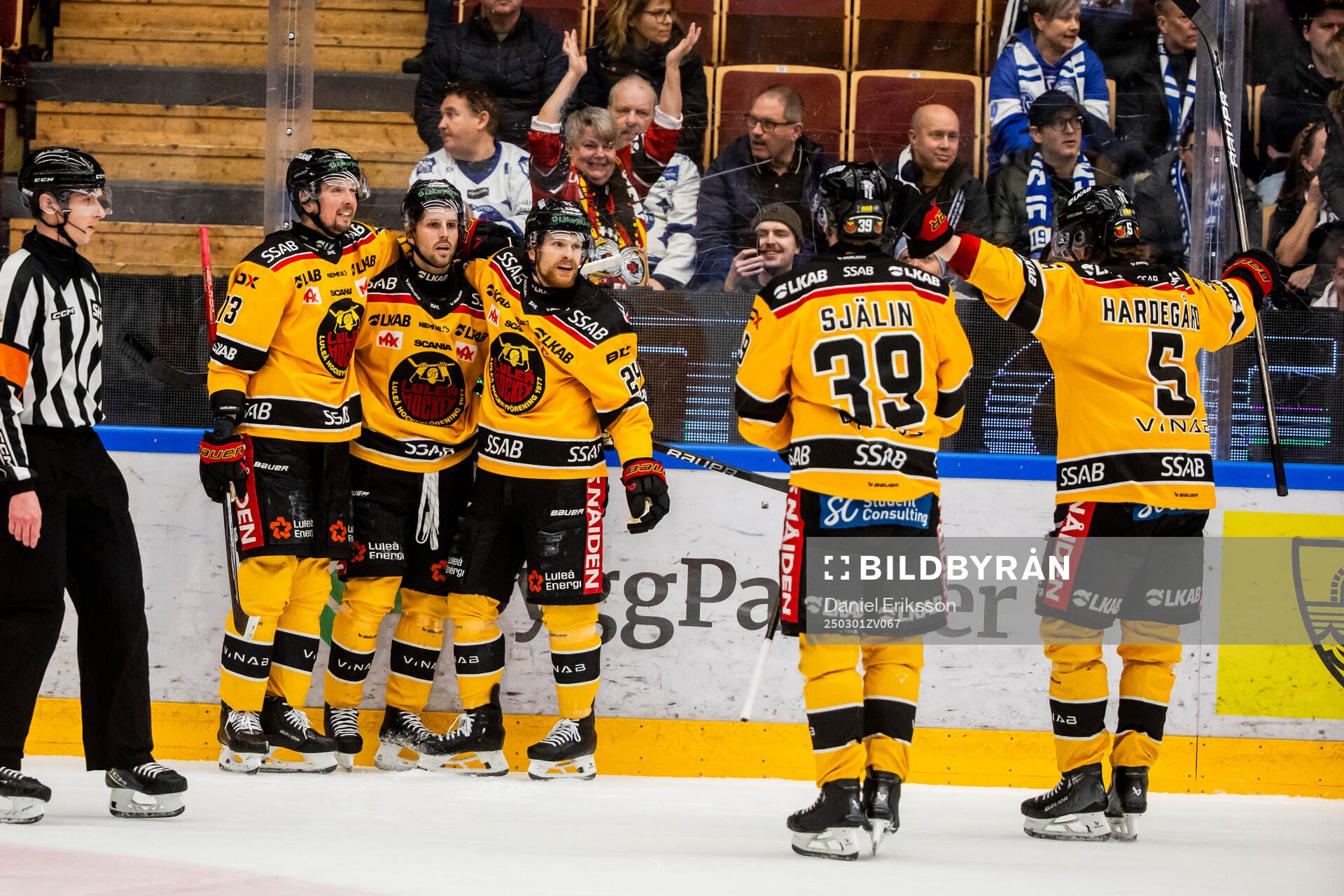 Luleås Mathias Bromé jublar