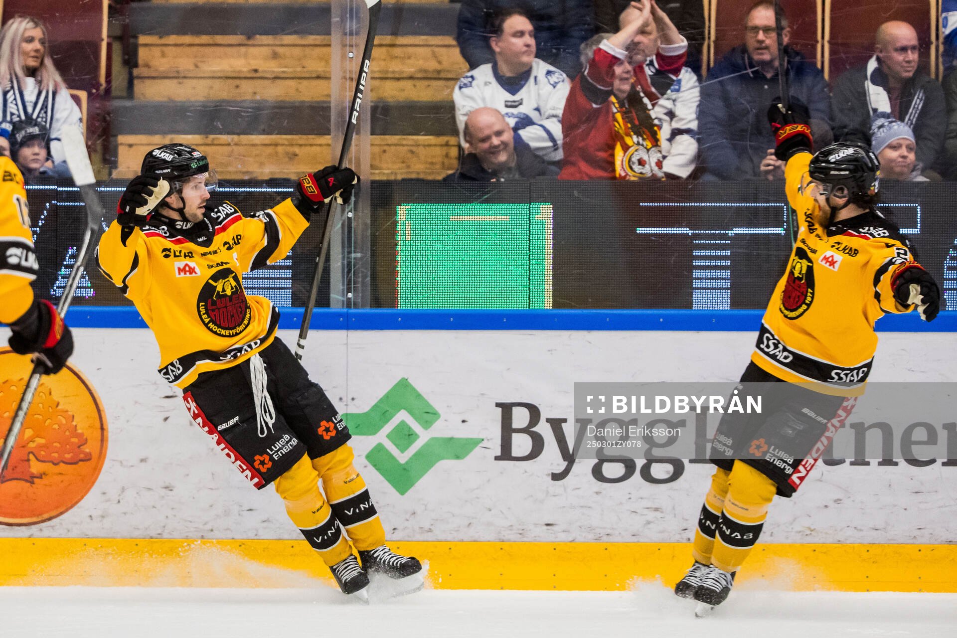 Luleås Mathias Bromé jublar