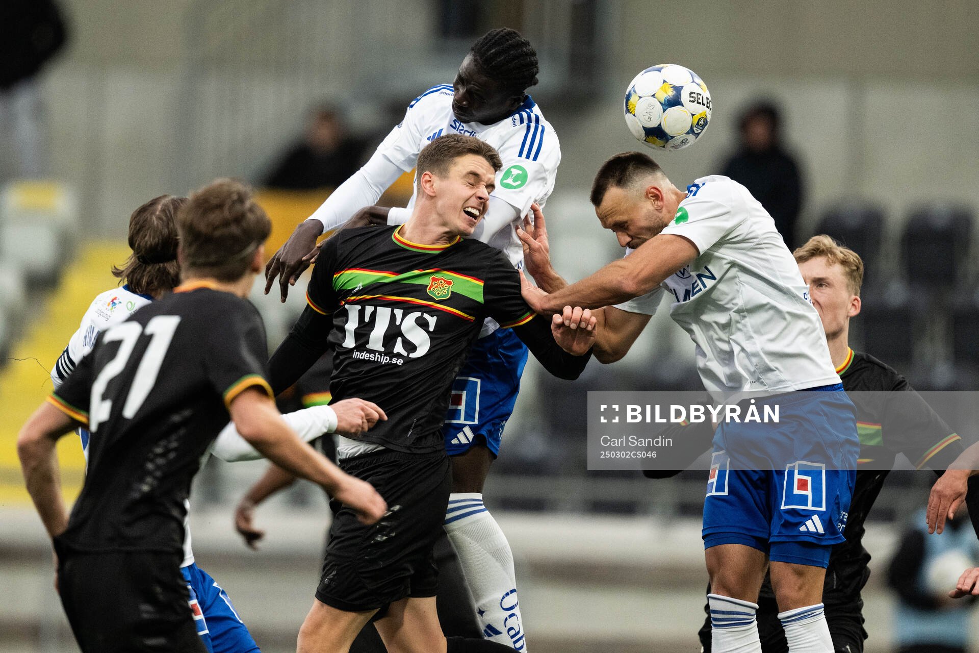 GAIS Oskar Ågren och IFK Norrköpings Kojo Peprah Oppong