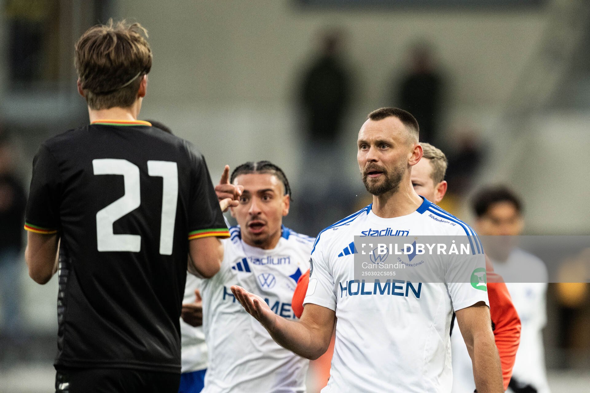 IFK Norrköpings Max Watson reagerar mot GAIS Axel