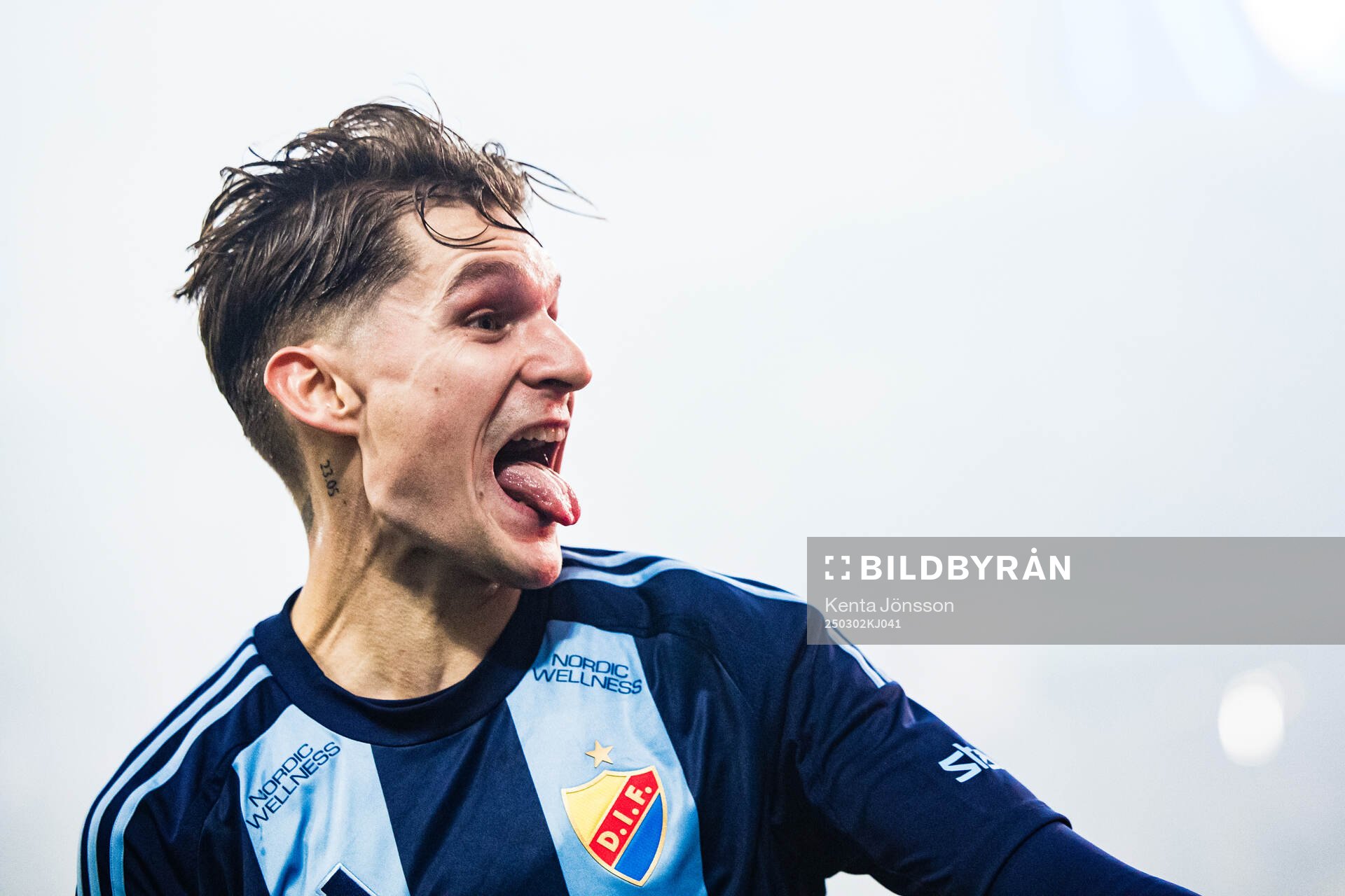 Djurgårdens Nino Zugelj jublar mot IFK Göteborgs
