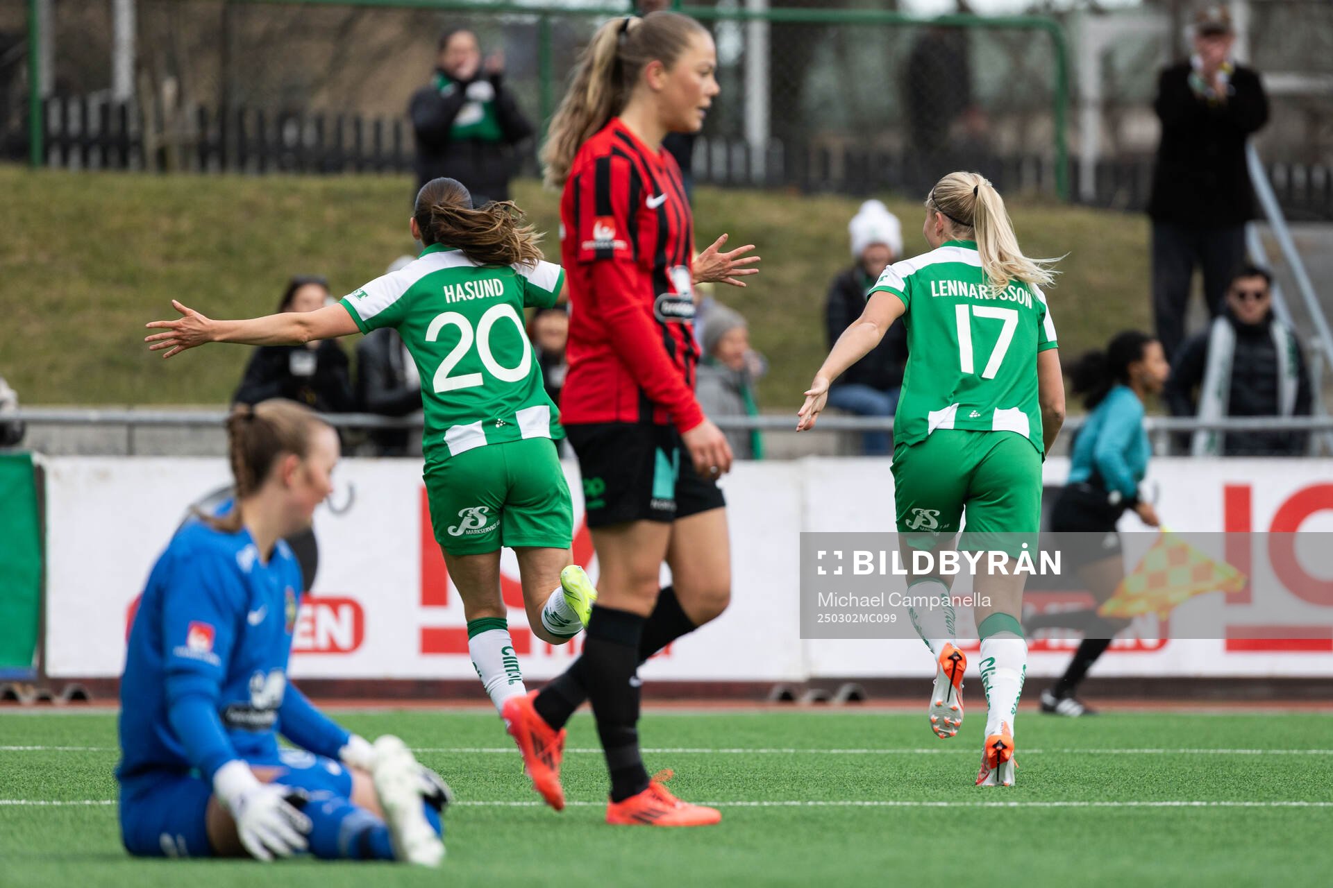 Hammarbys Vilde Hasund jublar