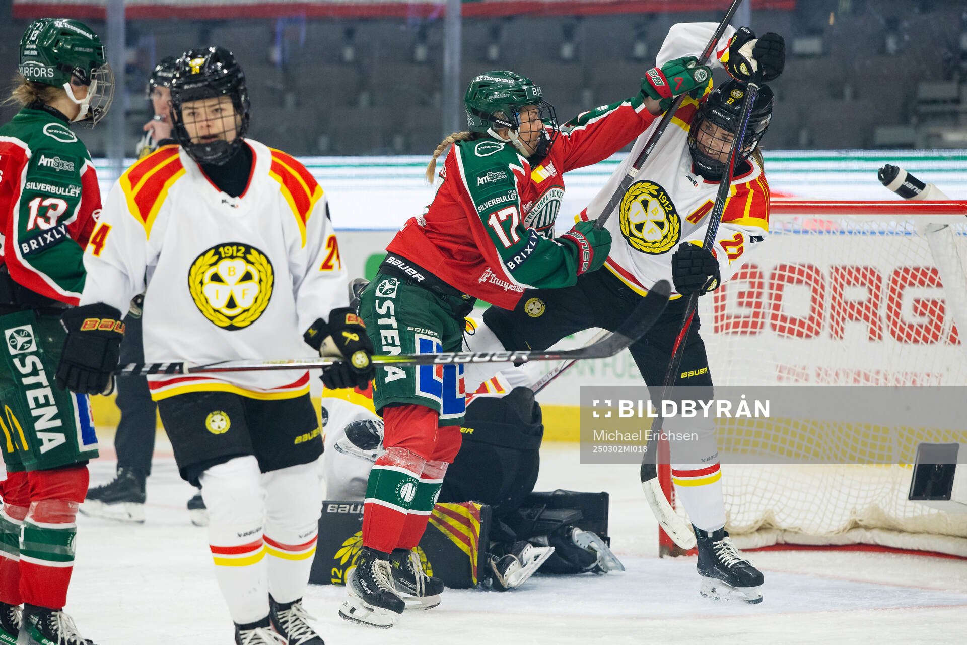 Frölundas Sofie Lundin och Brynäs Hanna Thuvik