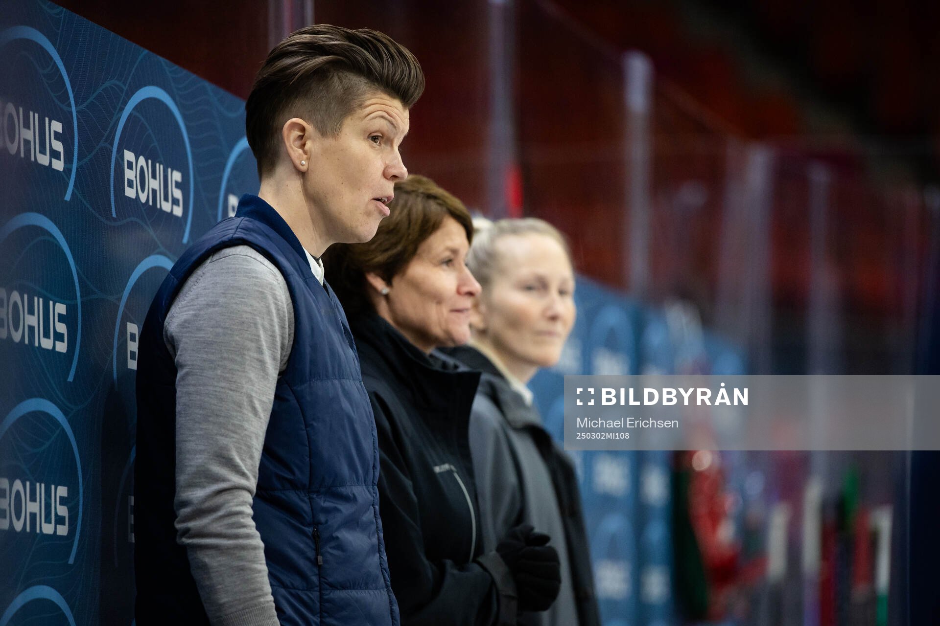 Frölundas tränare Erika Holst, sportchef Kim Martin