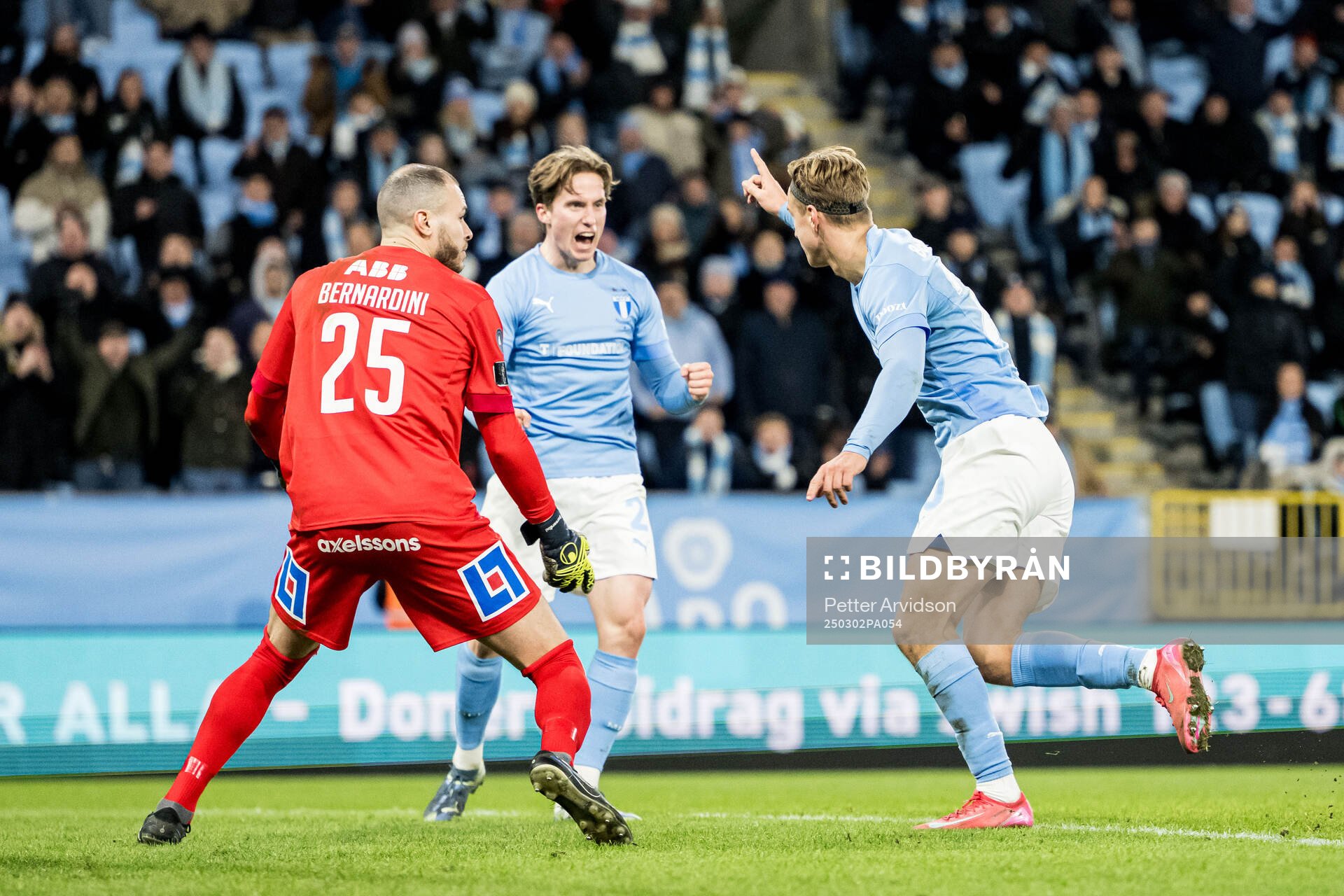 Malmö FFs Johan Karlsson och Erik Botheim jublar