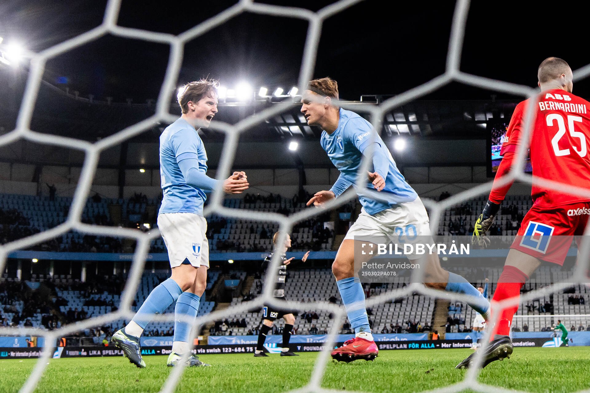 Malmö FFs Johan Karlsson och Erik Botheim jublar