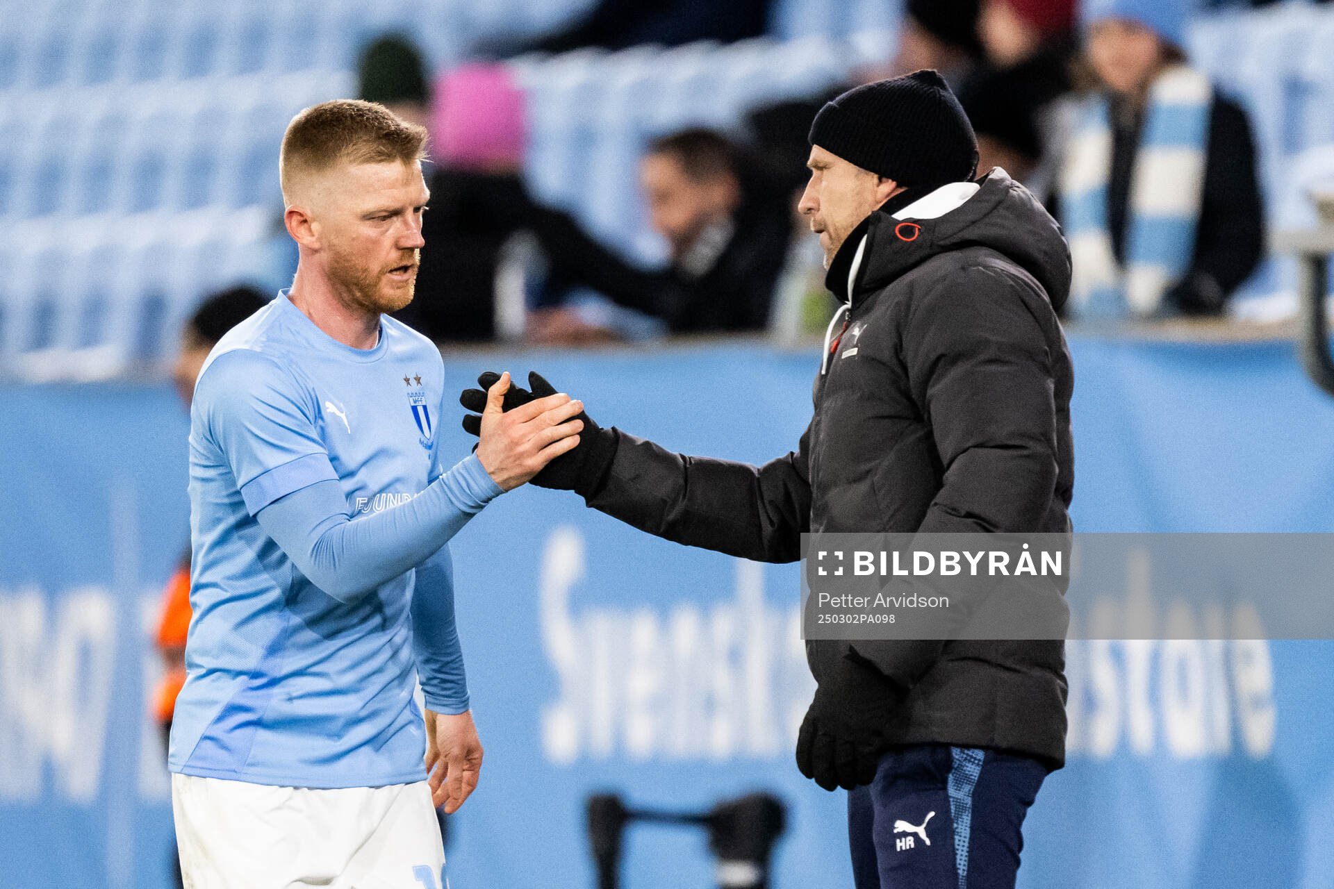 Malmö FFs Anders Christiansen och tränare Henrik Rydström