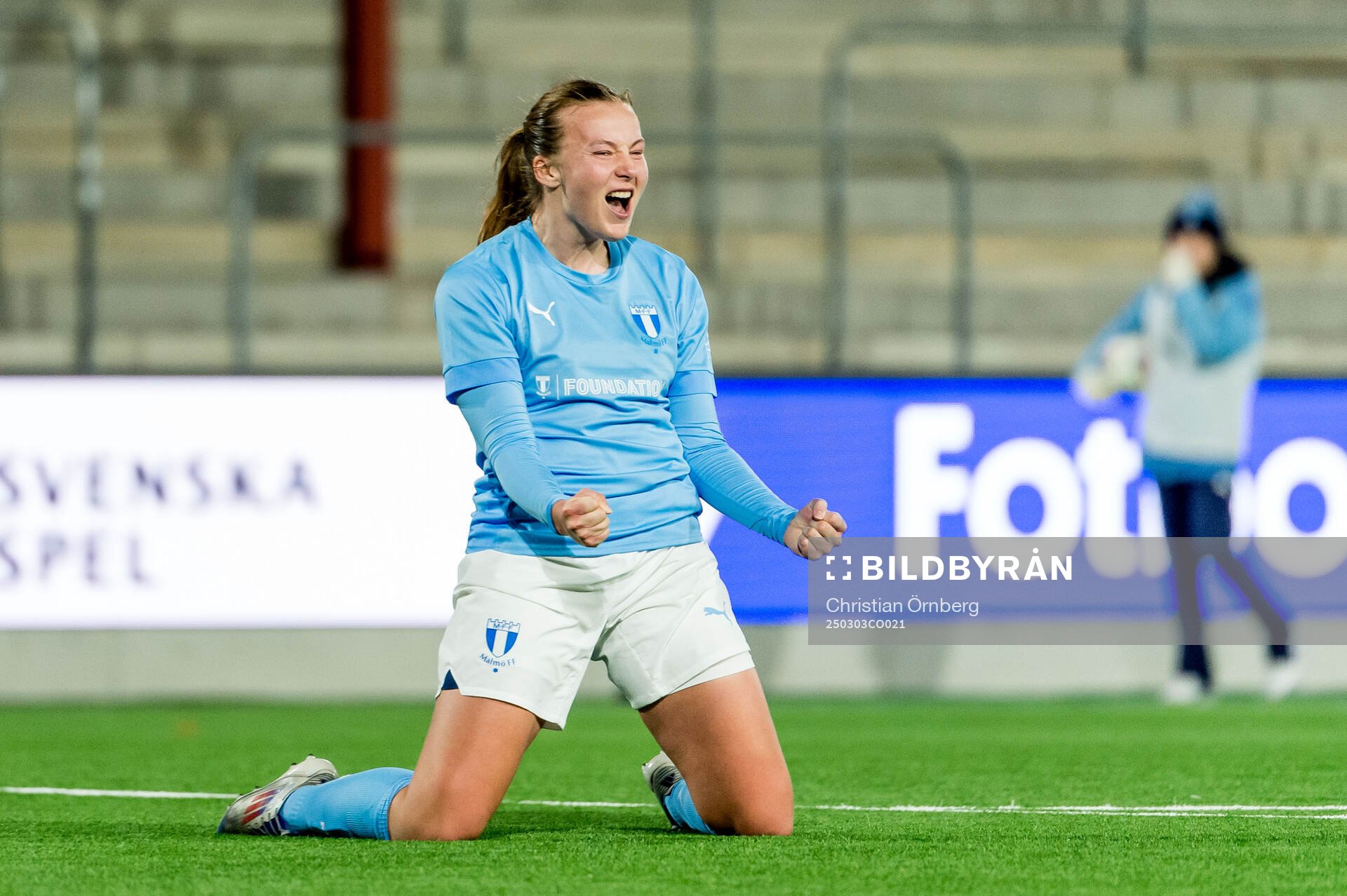 Malmö FFs Sara Kanutte Sørensen Fornes jublar