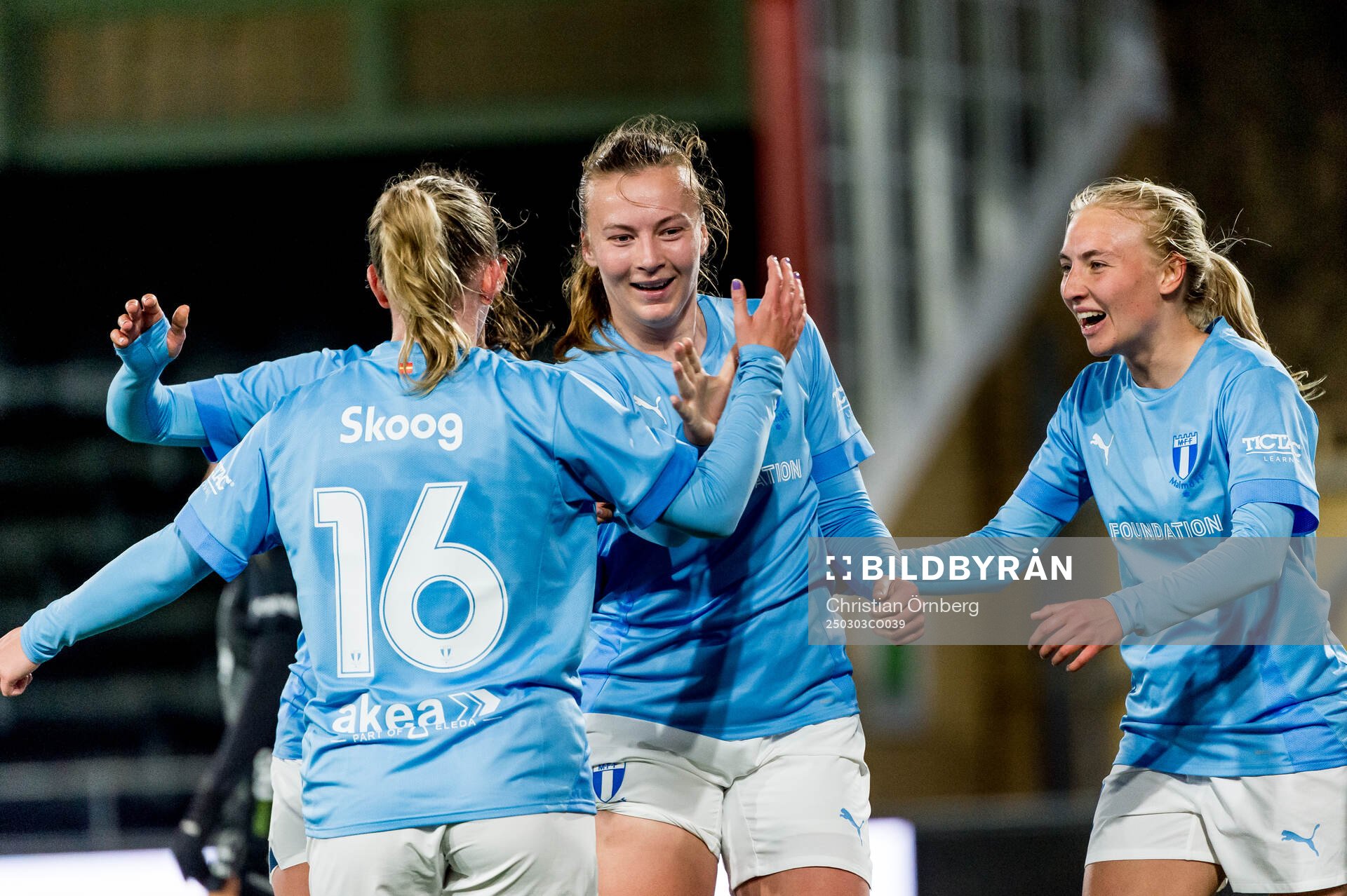 Malmö FFs Sara Kanutte Sørensen Fornes jublar