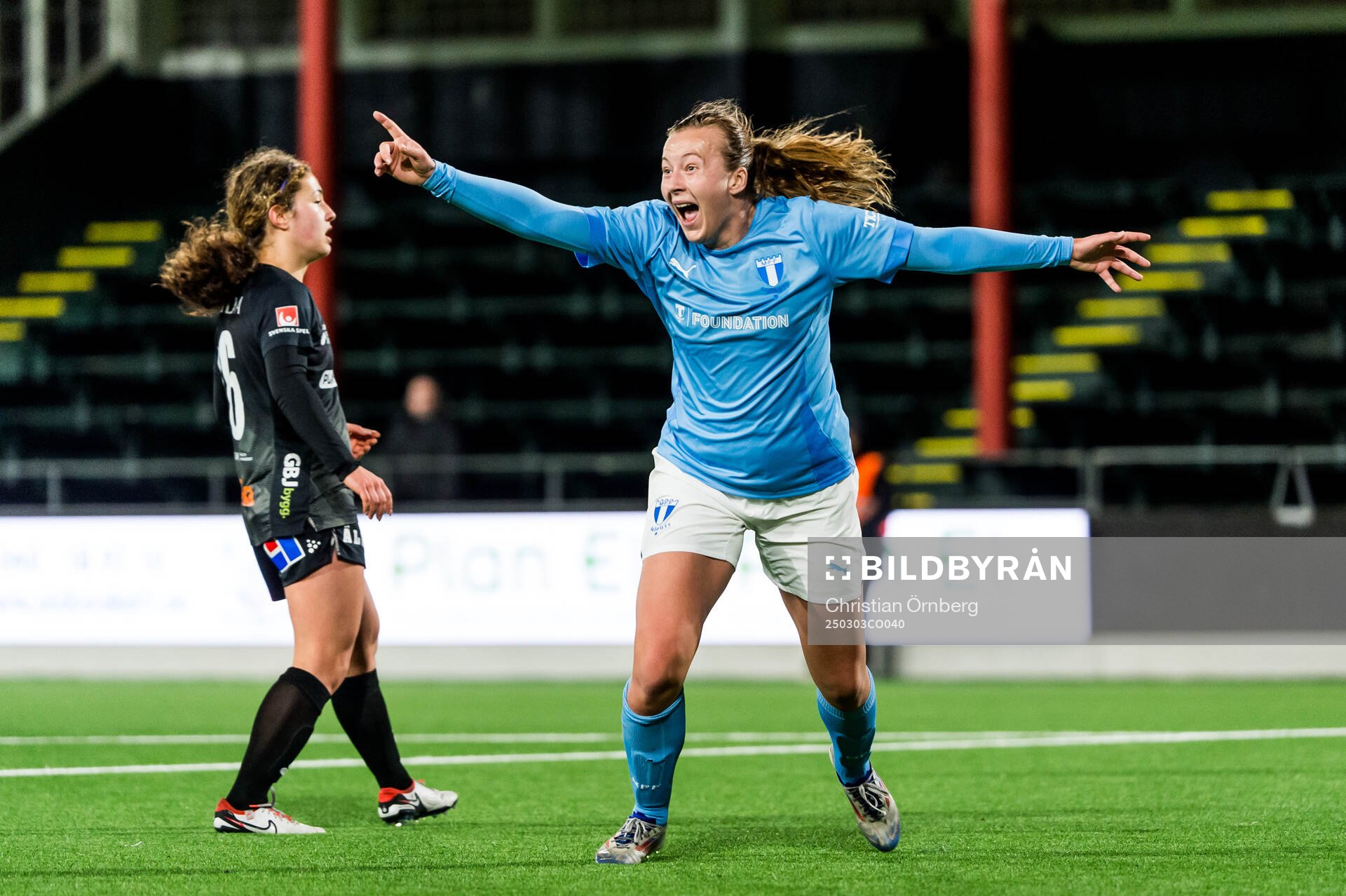 Malmö FFs Sara Kanutte Sørensen Fornes jublar