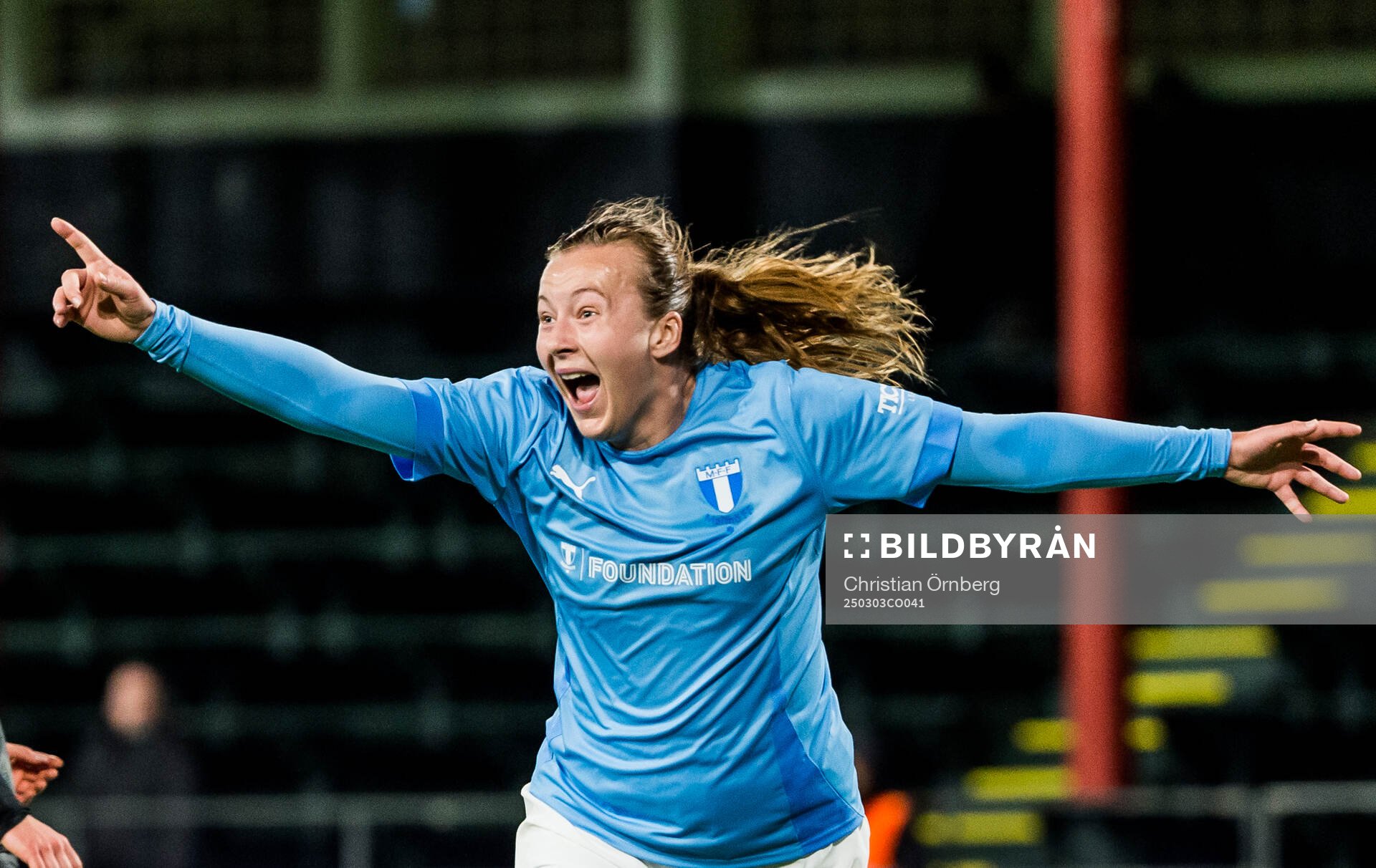 Malmö FFs Sara Kanutte Sørensen Fornes jublar