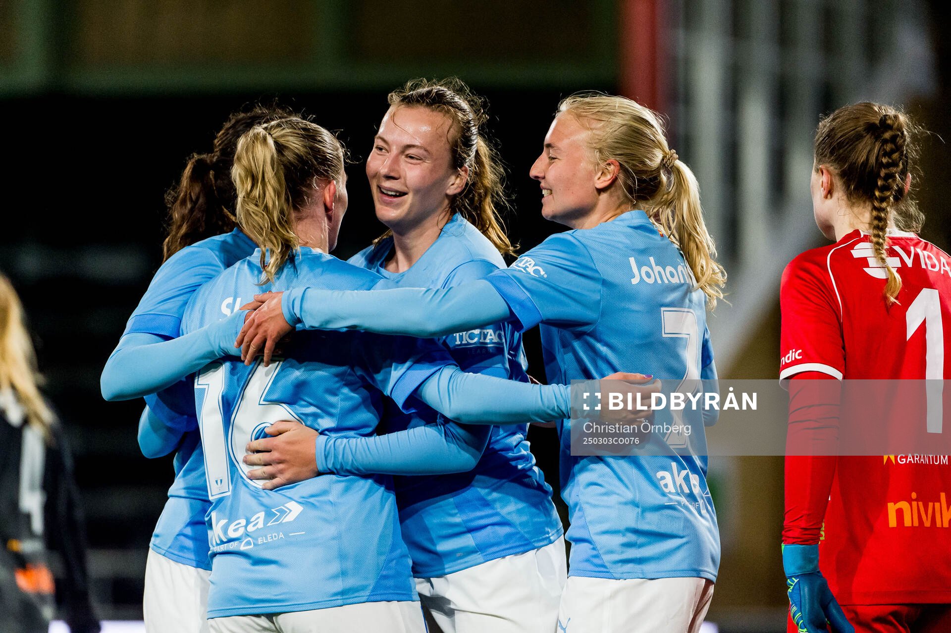 Malmö FFs Sara Kanutte Sørensen Fornes jublar