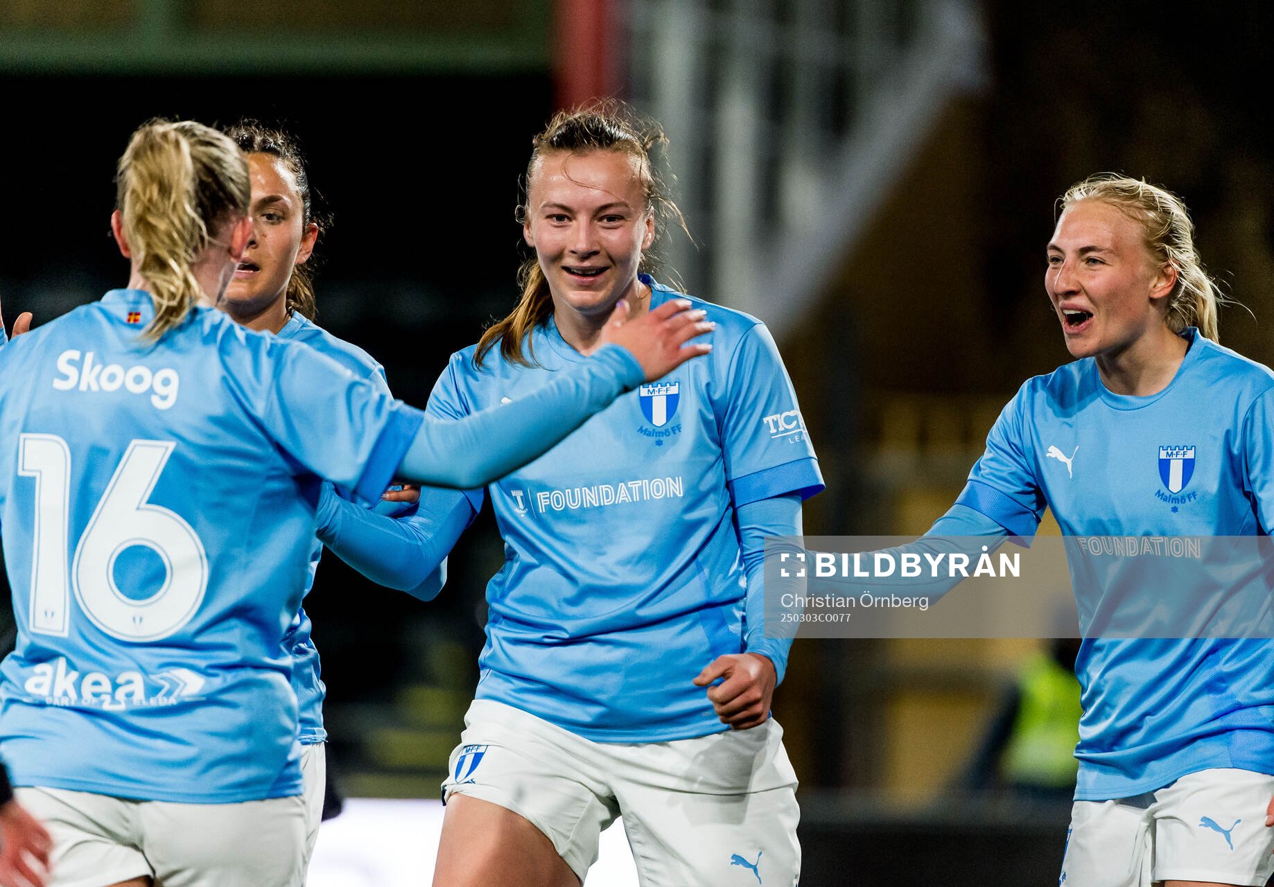 Malmö FFs Sara Kanutte Sørensen Fornes jublar