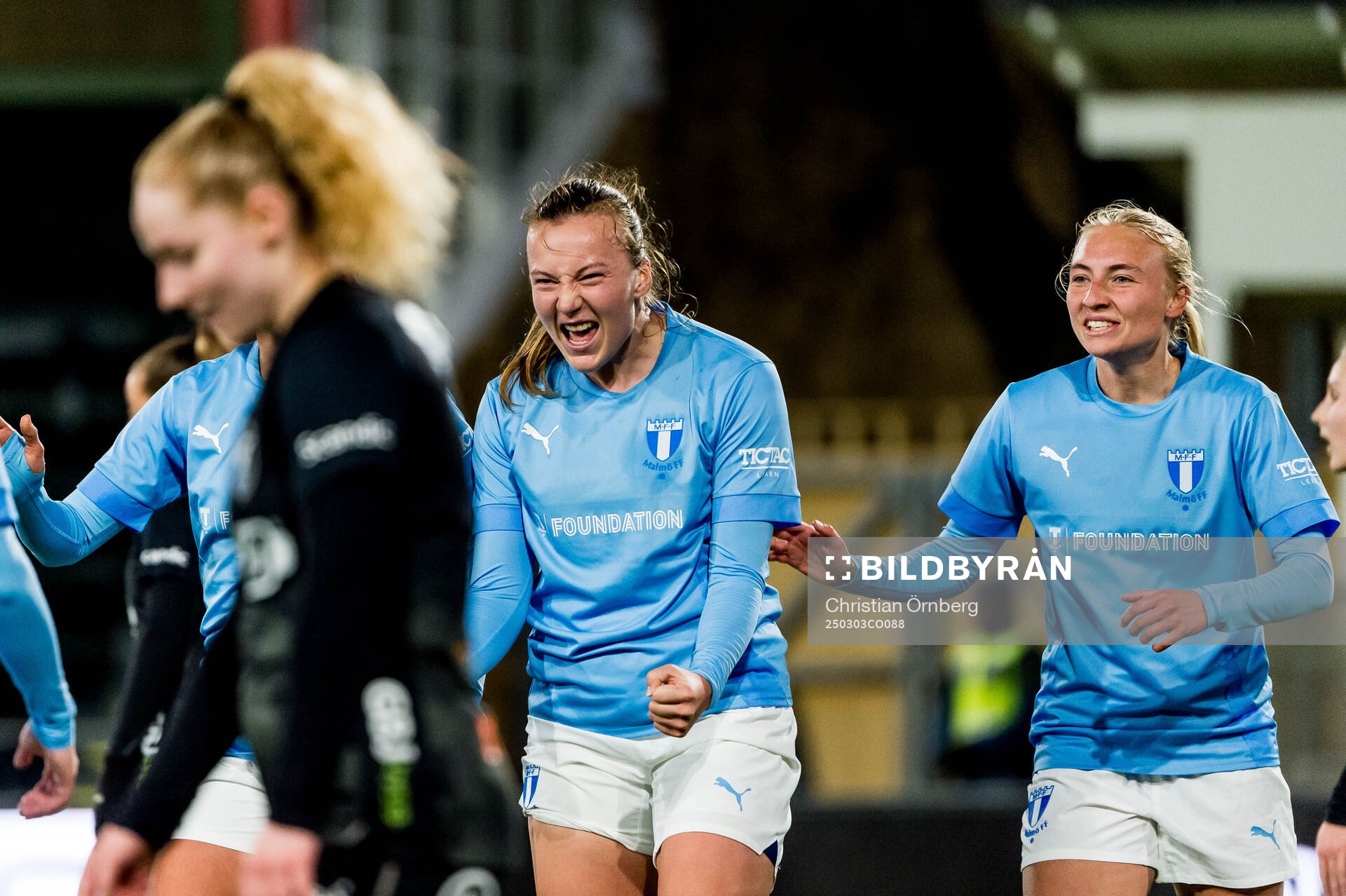 Malmö FFs Sara Kanutte Sørensen Fornes jublar