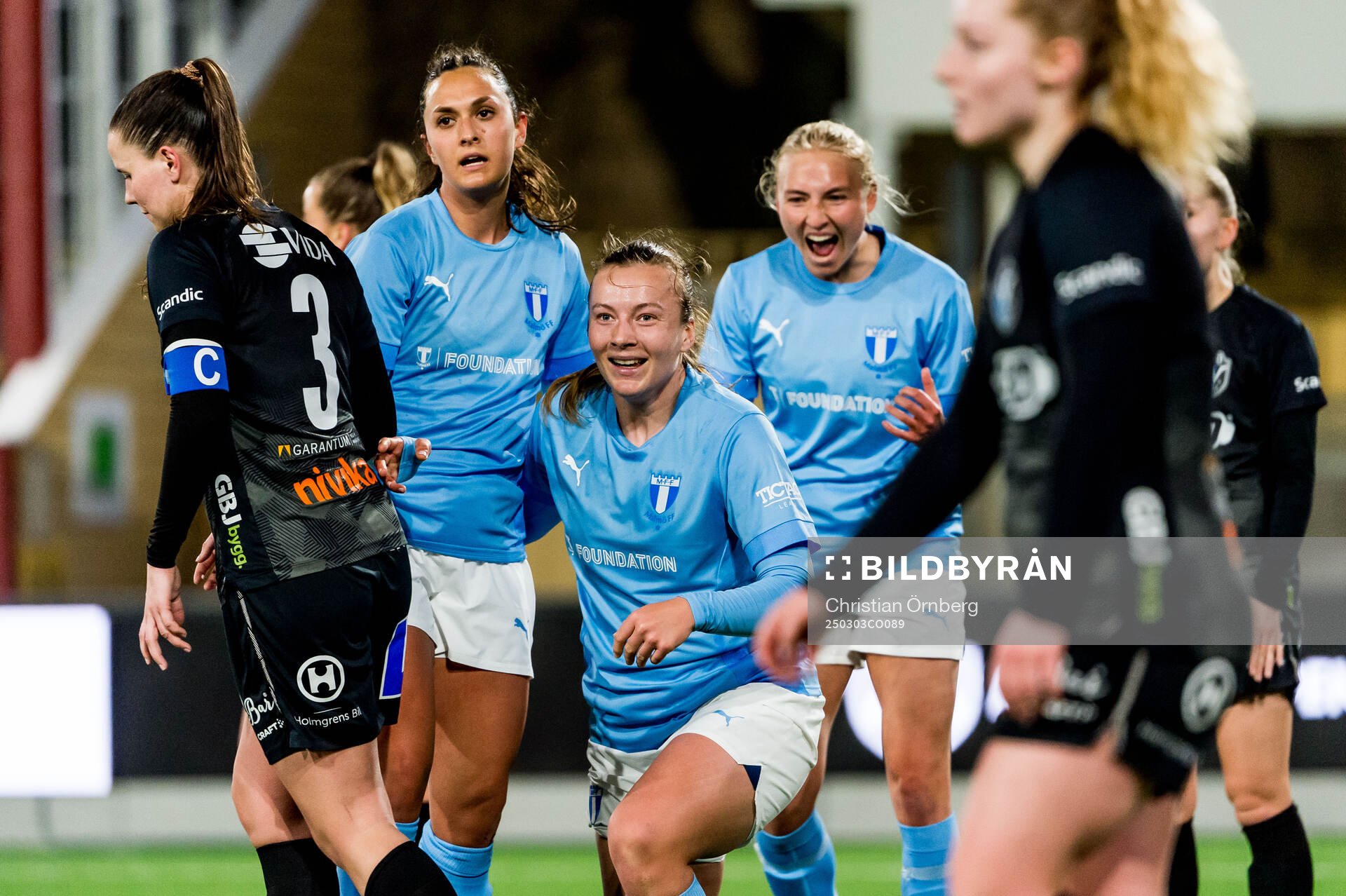 Malmö FFs Sara Kanutte Sørensen Fornes jublar
