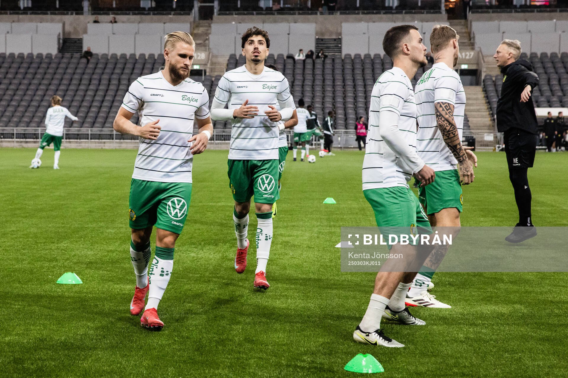 Hammarbys Simon Strand, Sebastian Tounekti och Pavle Vagic