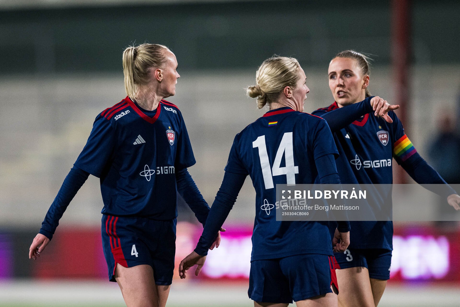 Rosengårds Emma Pennsäter, Emilia Larsson och Gudrun