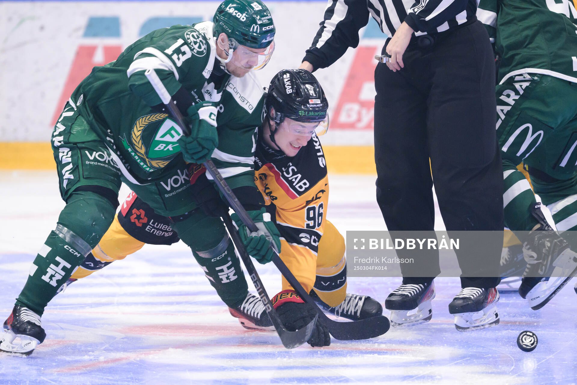 Färjestads Joel Kellman och Luleås Pontus Andreasson