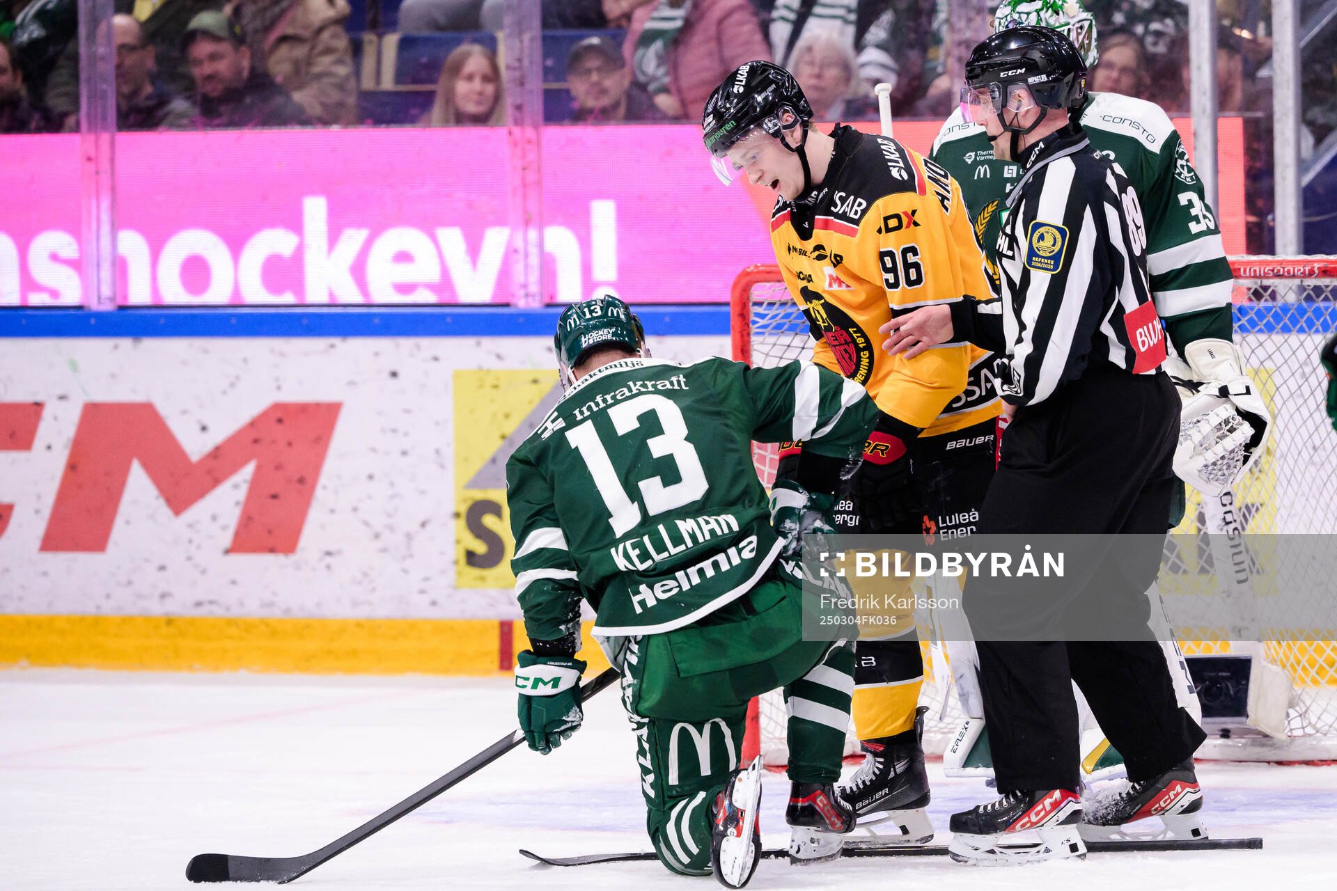 Färjestads Joel Kellman och Luleås Pontus Andreasson