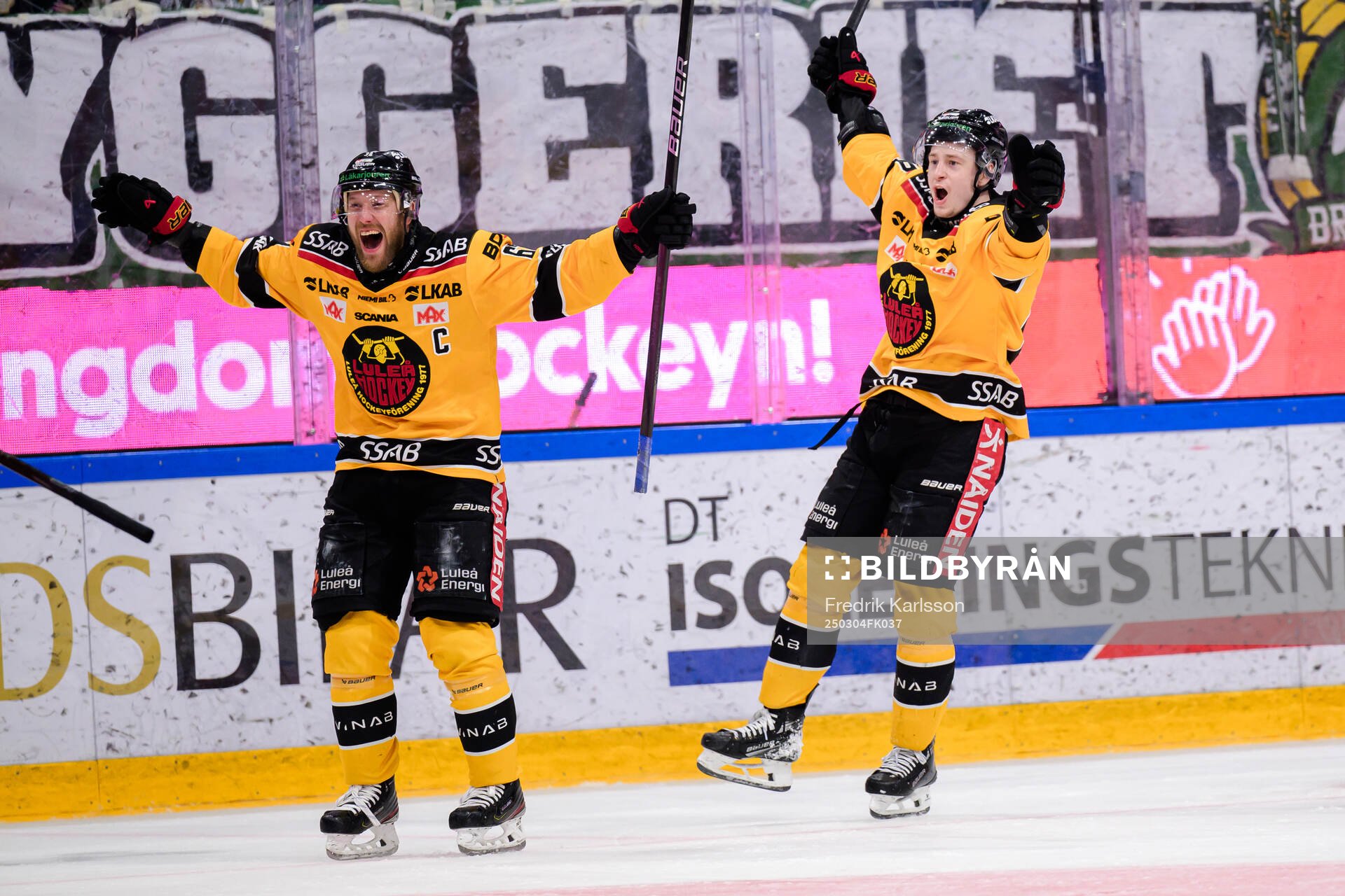 Luleås Linus Omark, Pontus Andreasson jublar