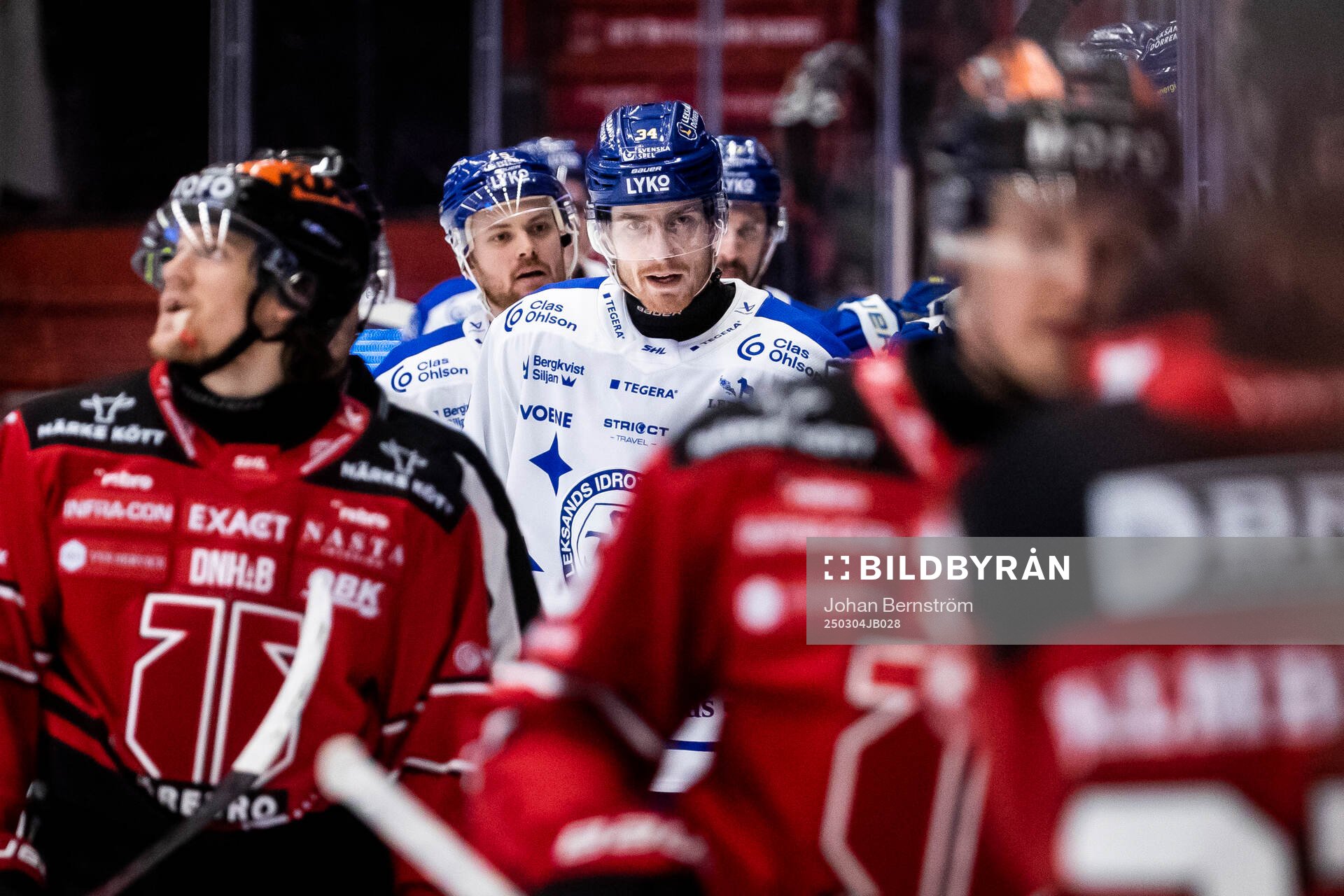 Leksands Peter Cehlarik jublar vid 1-2