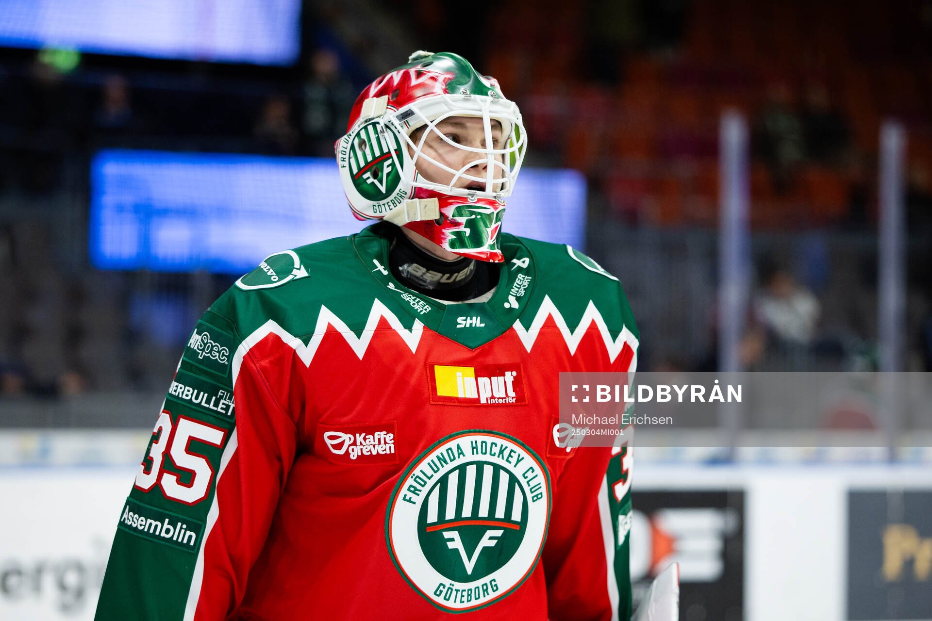 Frölundas målvakt Hugo Laring