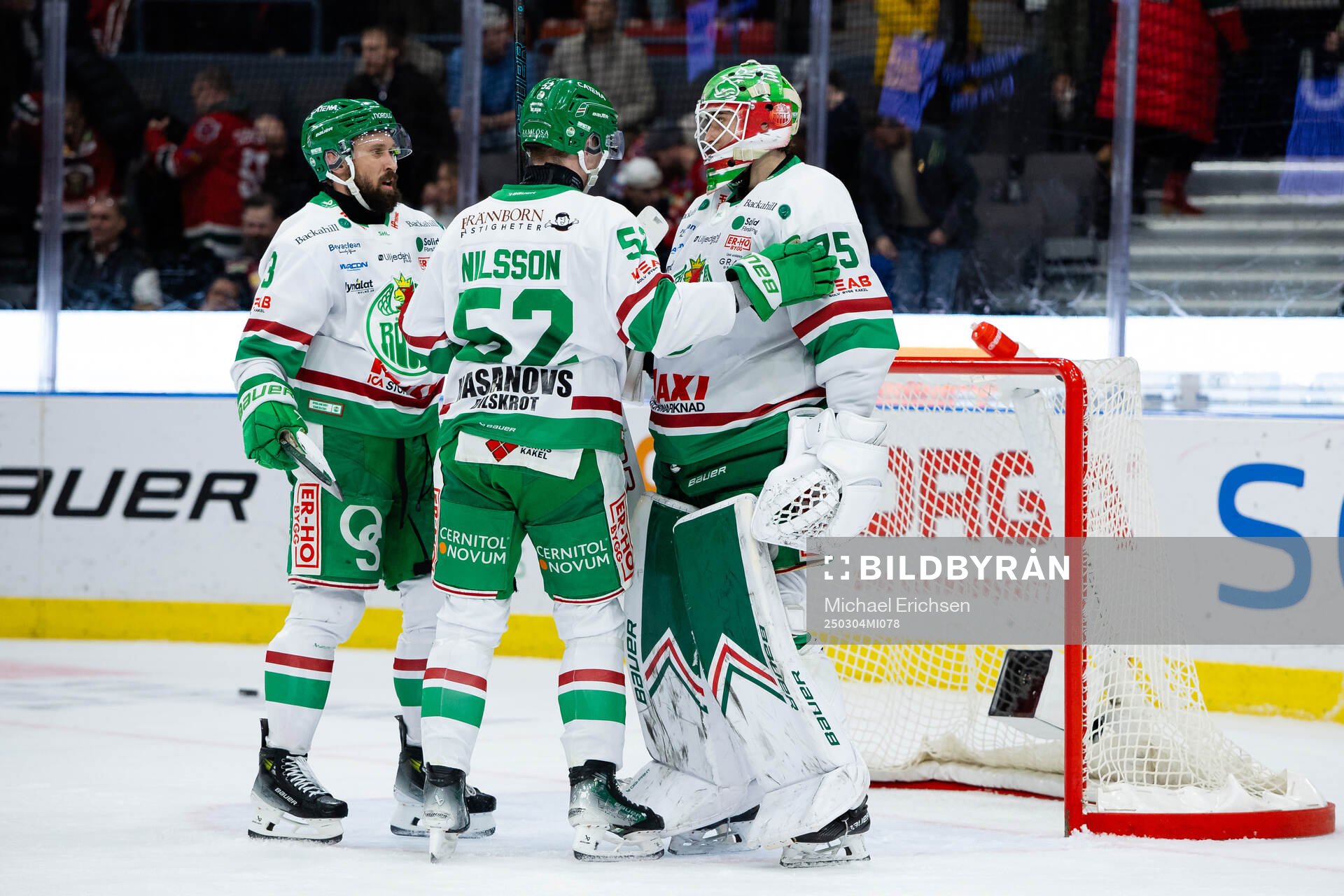 Rögles Michael Kapla, Felix Nilsson och målvakt Arvid