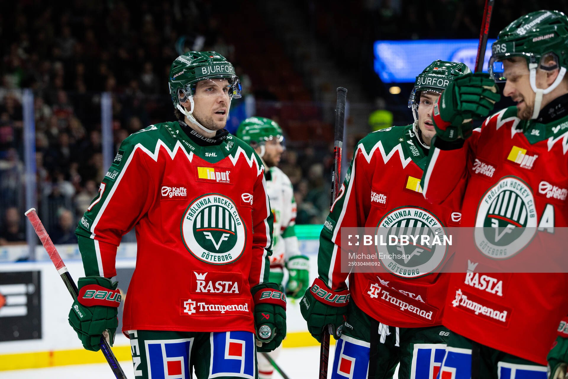 Frölundas Henrik Tömmernes, Isac Born och Nicklas Lasu