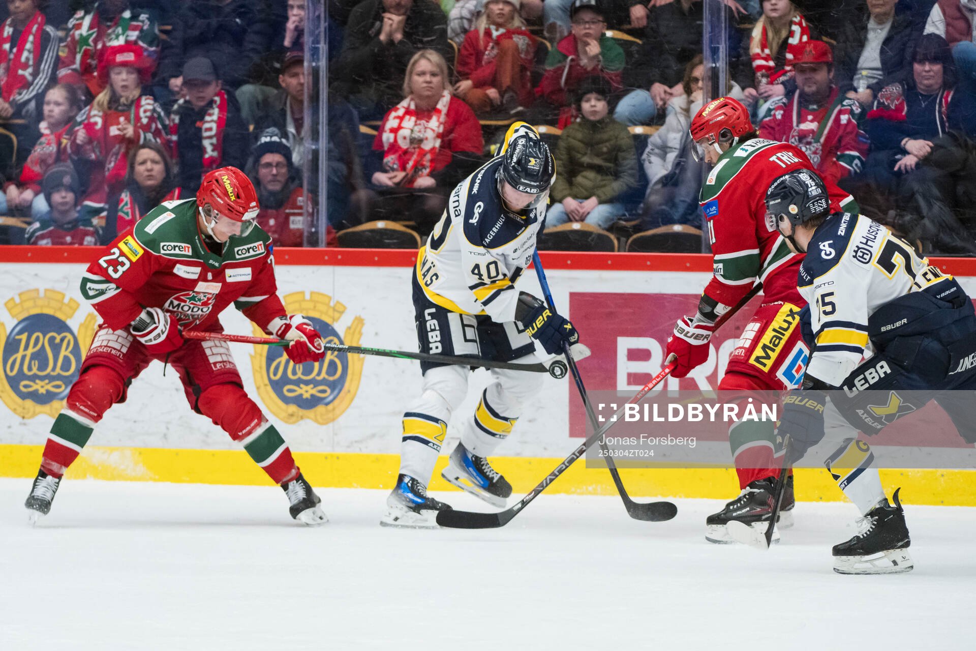 Modos Tobias Winberg och Alexander True och HV71s Radan