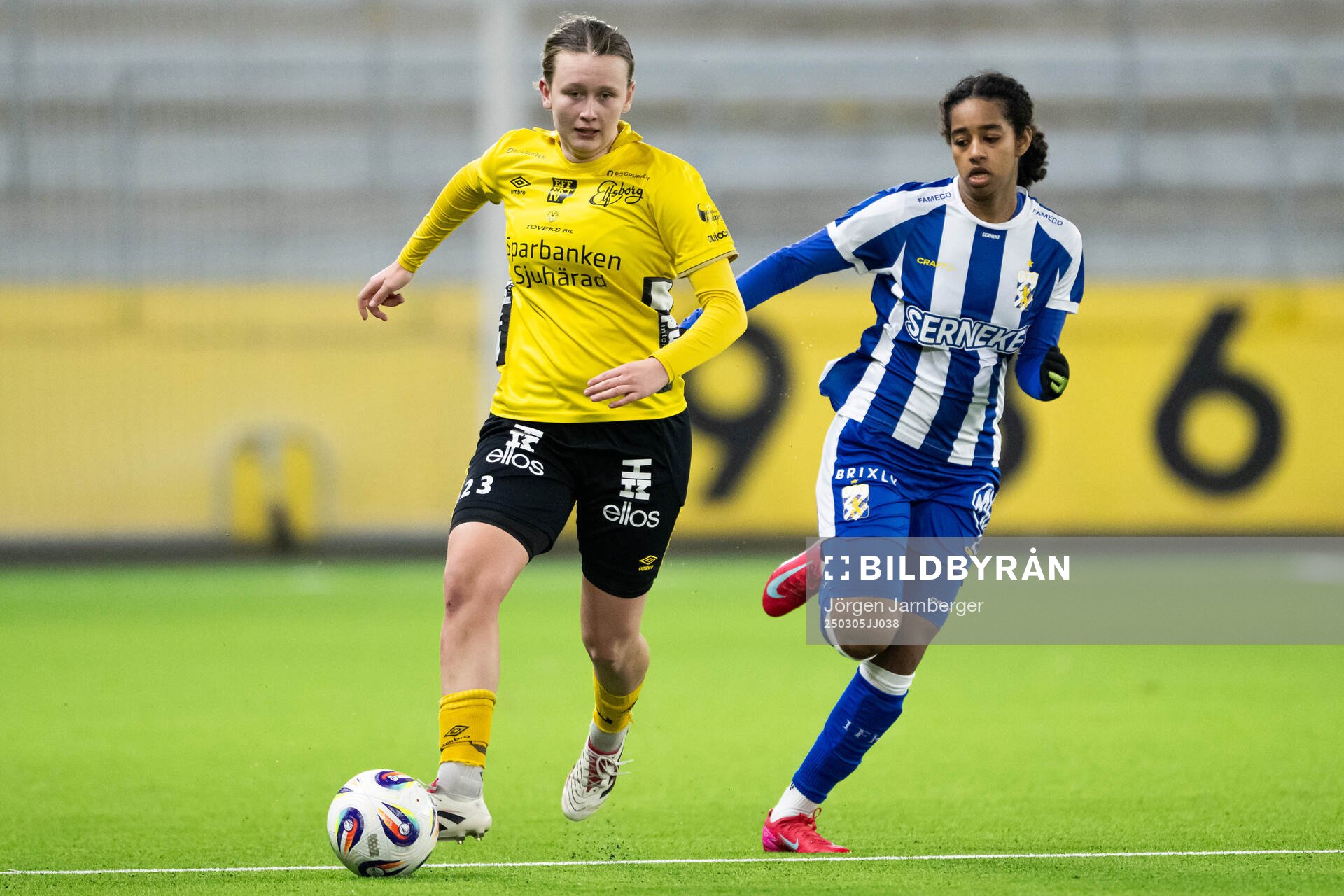 Elfsborgs Ellen Nilsson och IFK Göteborgs Josan Semere