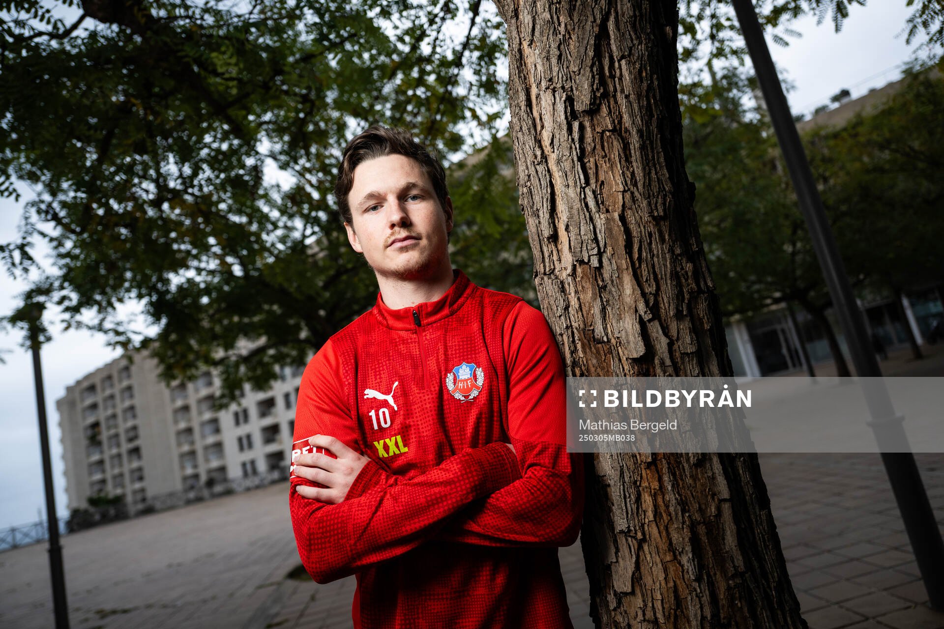 Helsingborgs Max Svensson poserar för ett porträtt den 5 mars 2025 i Palma de Mallorca. 