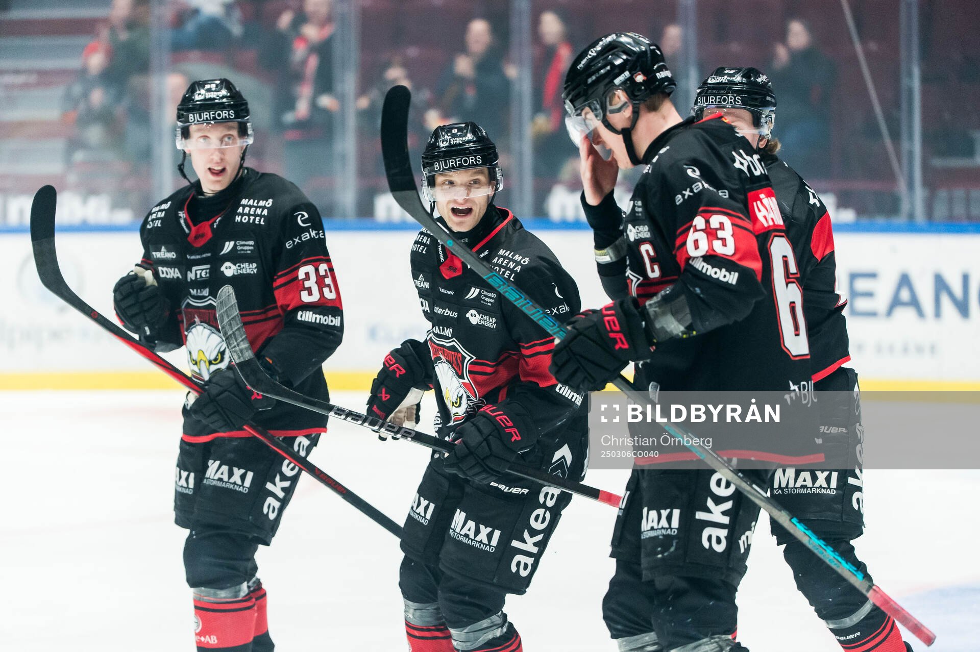 Malmö Redhawks Johan Olofsson jublar