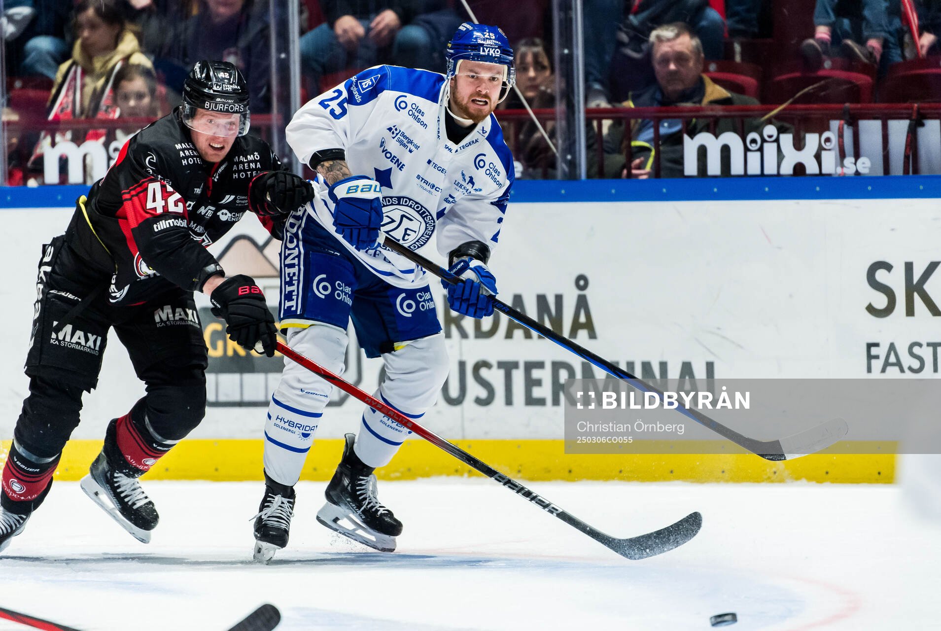 Malmö Redhawks Robin Salo och Leksands Lucas Elvenes