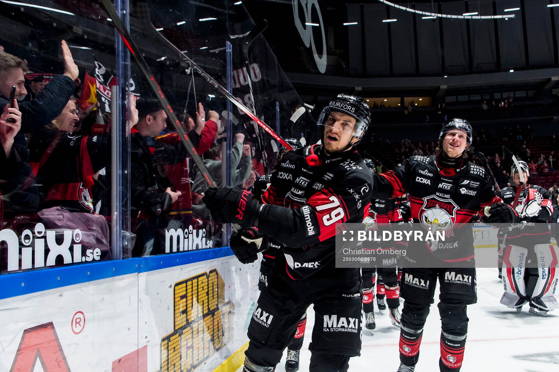 Malmö Redhawks Jakub Galvas jublar