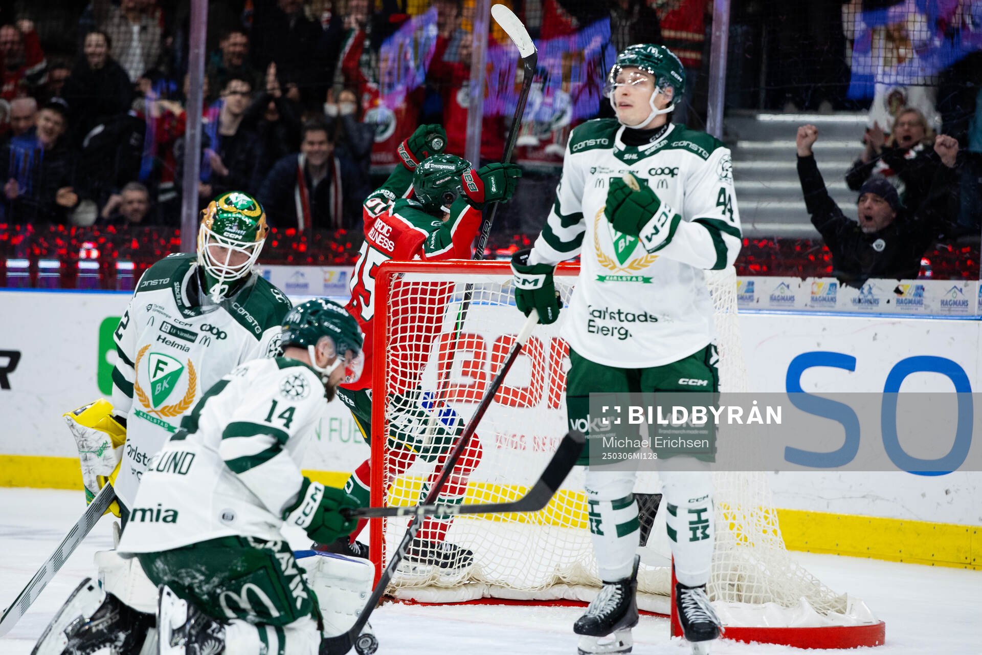 Frölundas Frölundas David Edstrom jublar